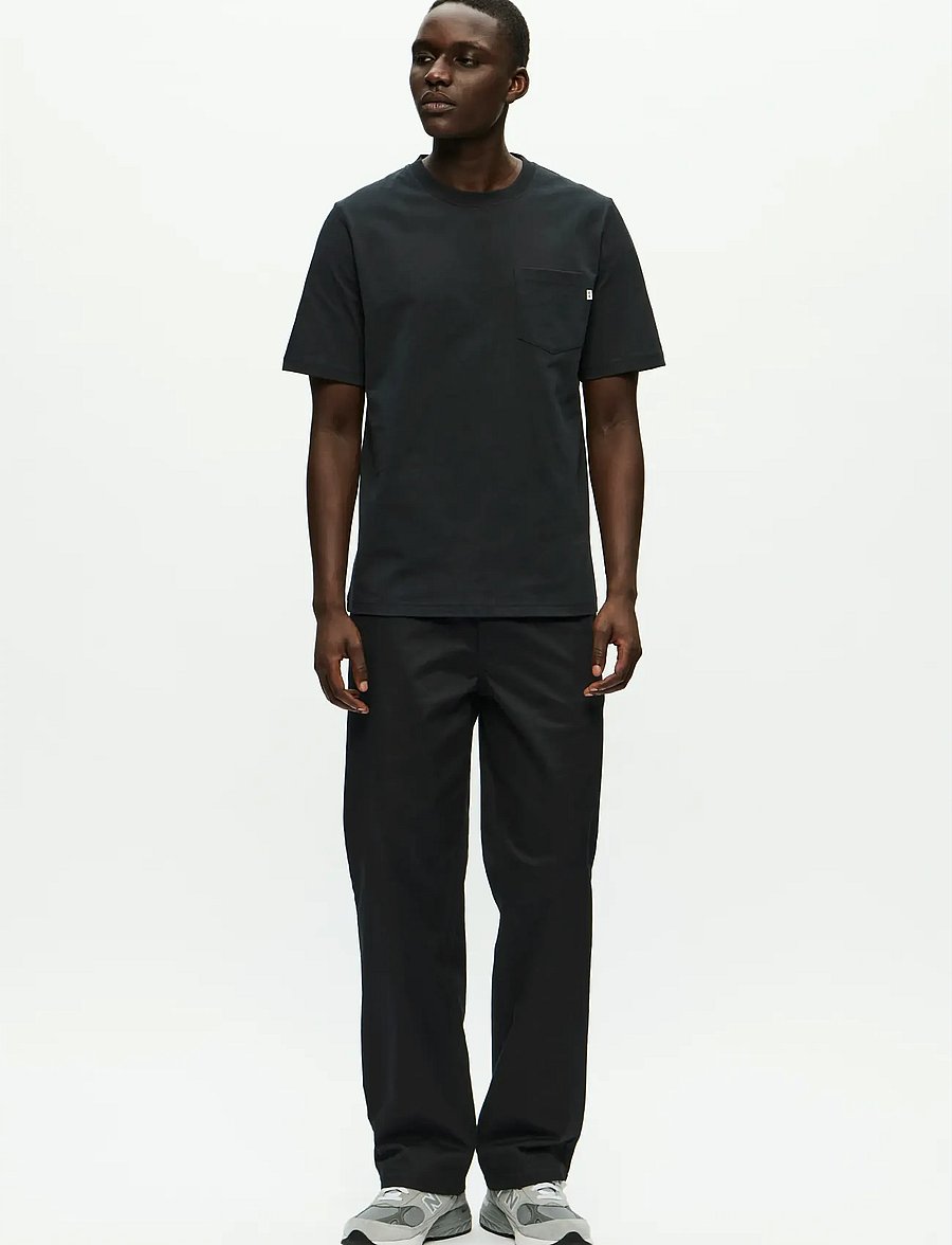 WOOD WOOD - WWBobby pocket tee 25220 - lühikeste varrukatega t-särgid - black - 2