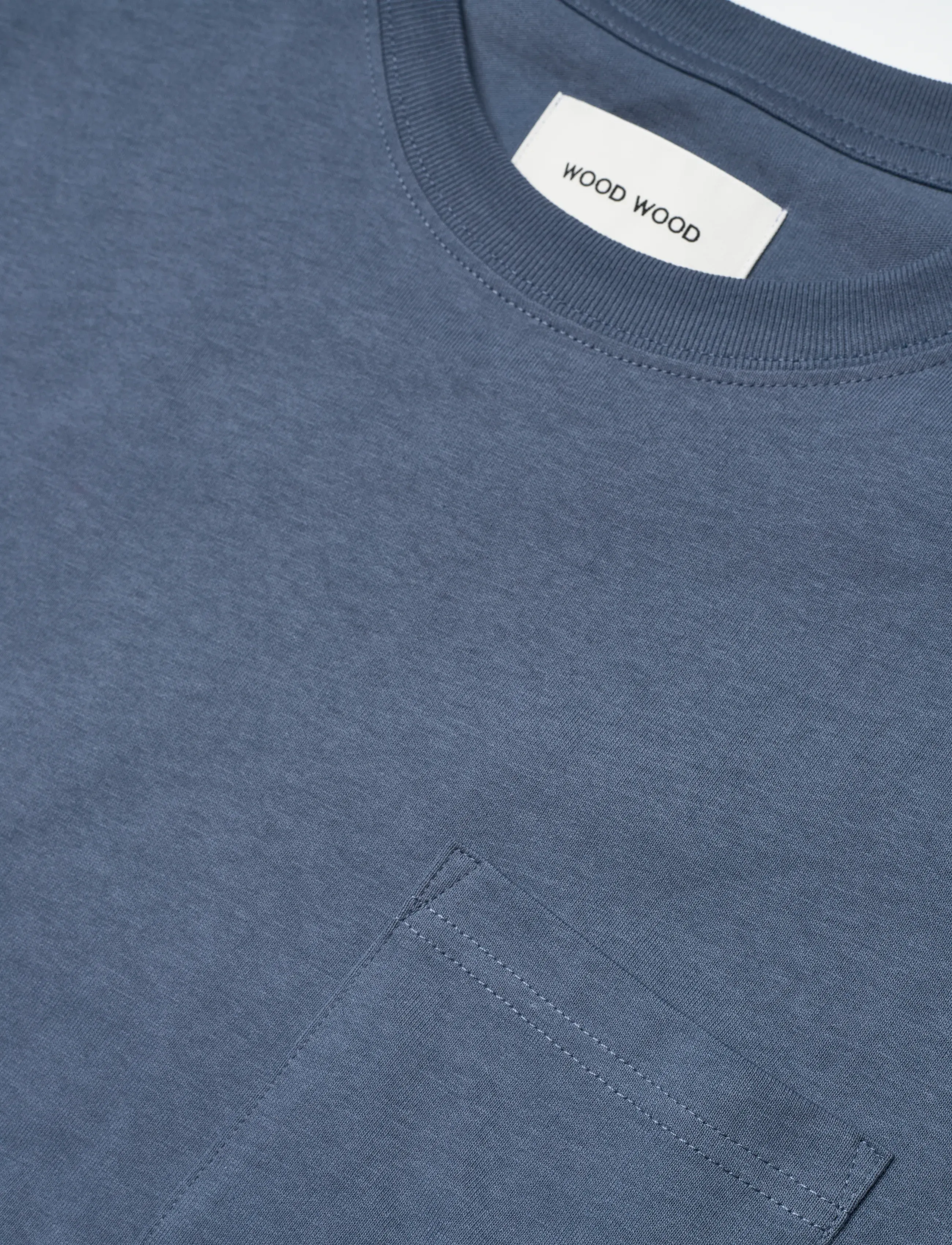 WOOD WOOD - WWBobby pocket tee 25220 - t-shirts à manches courtes - bluefin - 2