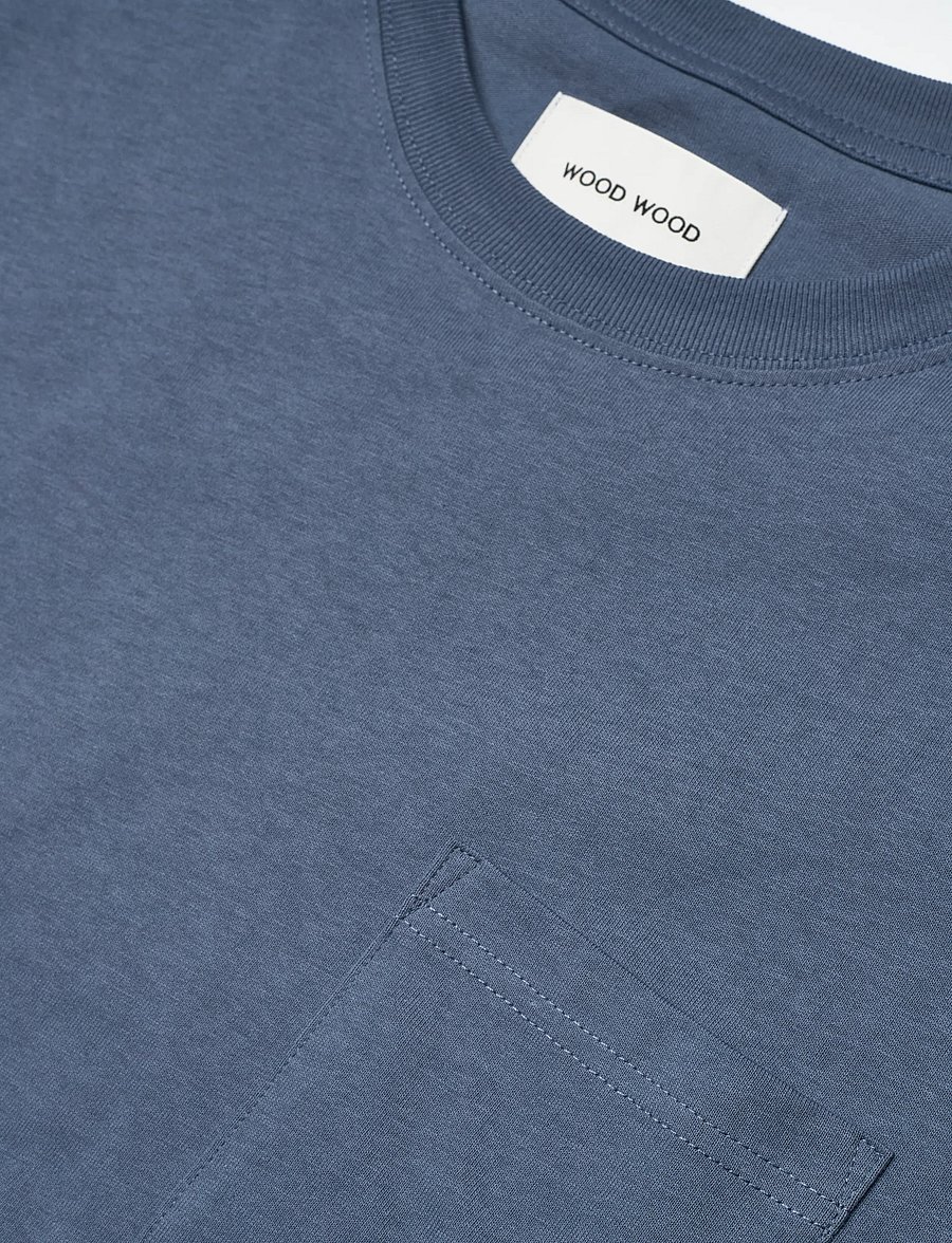 WOOD WOOD - WWBobby pocket tee 25220 - kurzärmelig - bluefin - 2