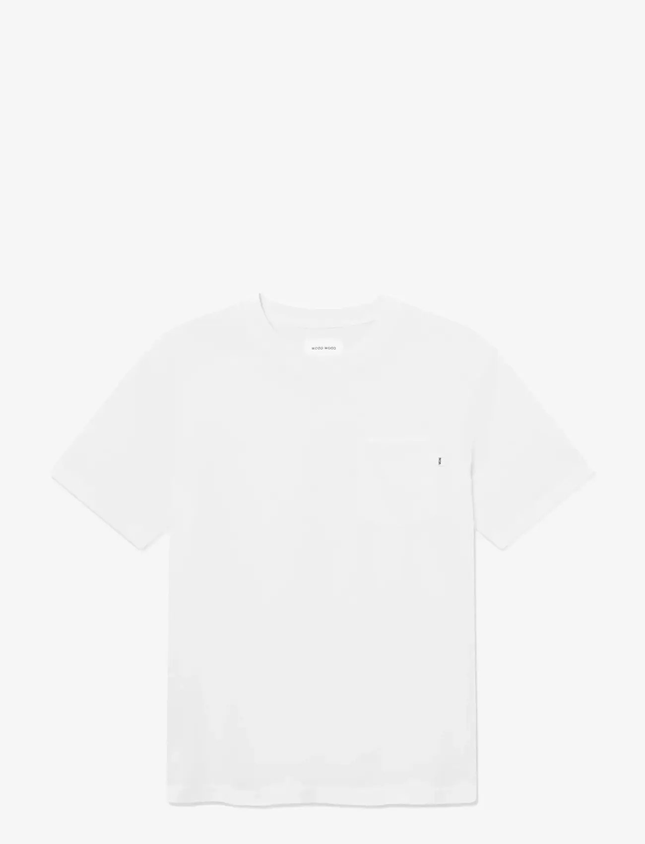 WOOD WOOD - WWBobby pocket tee 25220 - kortärmade t-shirts - bright white - 1
