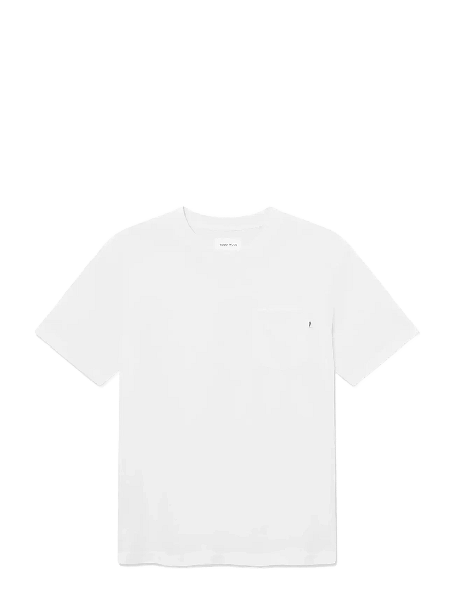 WOOD WOOD - WWBobby pocket tee 25220 - lühikeste varrukatega t-särgid - bright white - 1