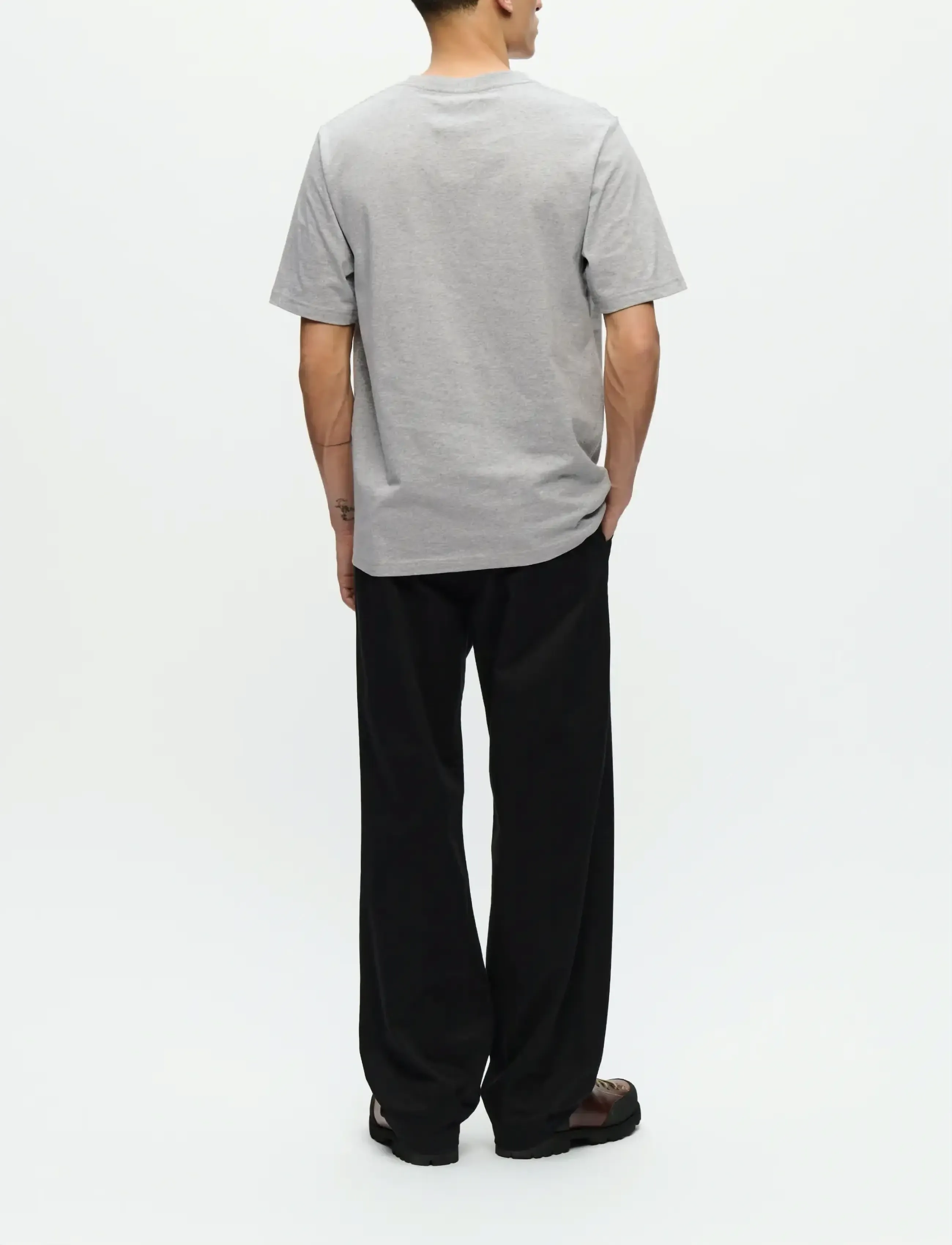 WOOD WOOD - WWBobby pocket tee 25220 - lühikeste varrukatega t-särgid - light melange grey - 3