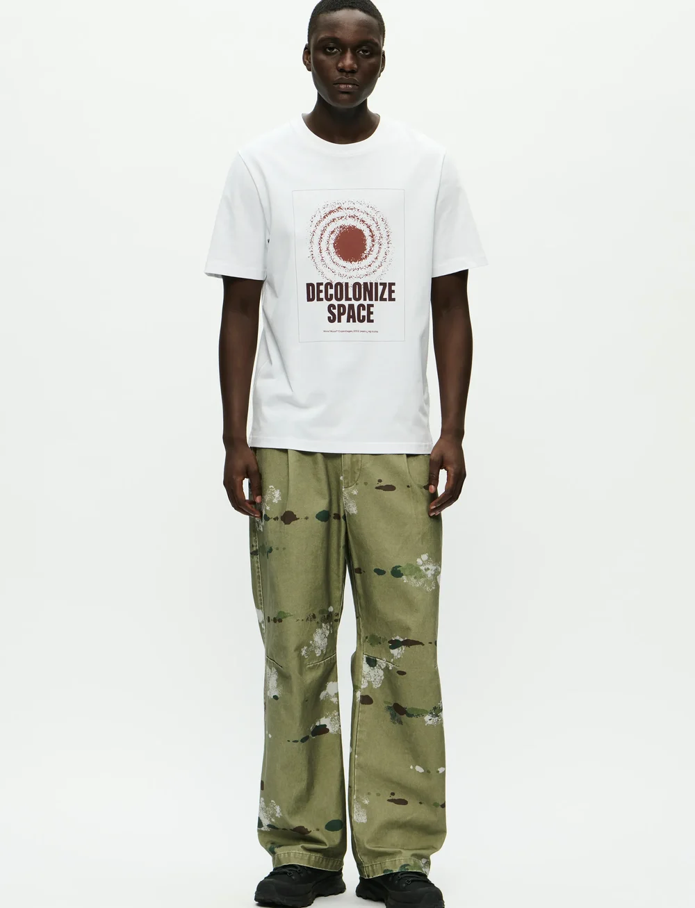 WOOD WOOD - WWBobby tee space 25220 - kortärmade t-shirts - bright white - 2