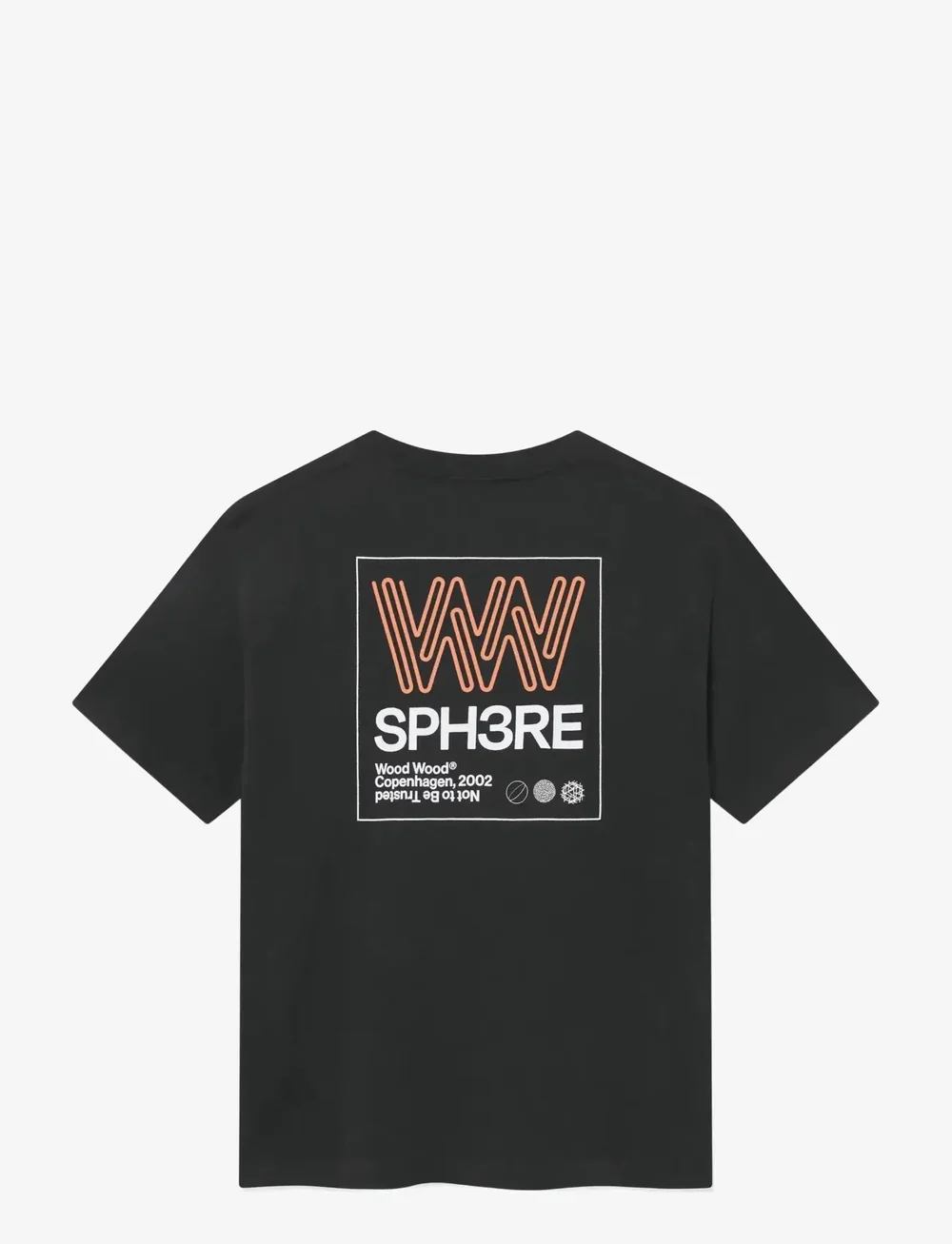 WOOD WOOD - WWGary tee sphere 25222 - kurzärmelig - black - 2