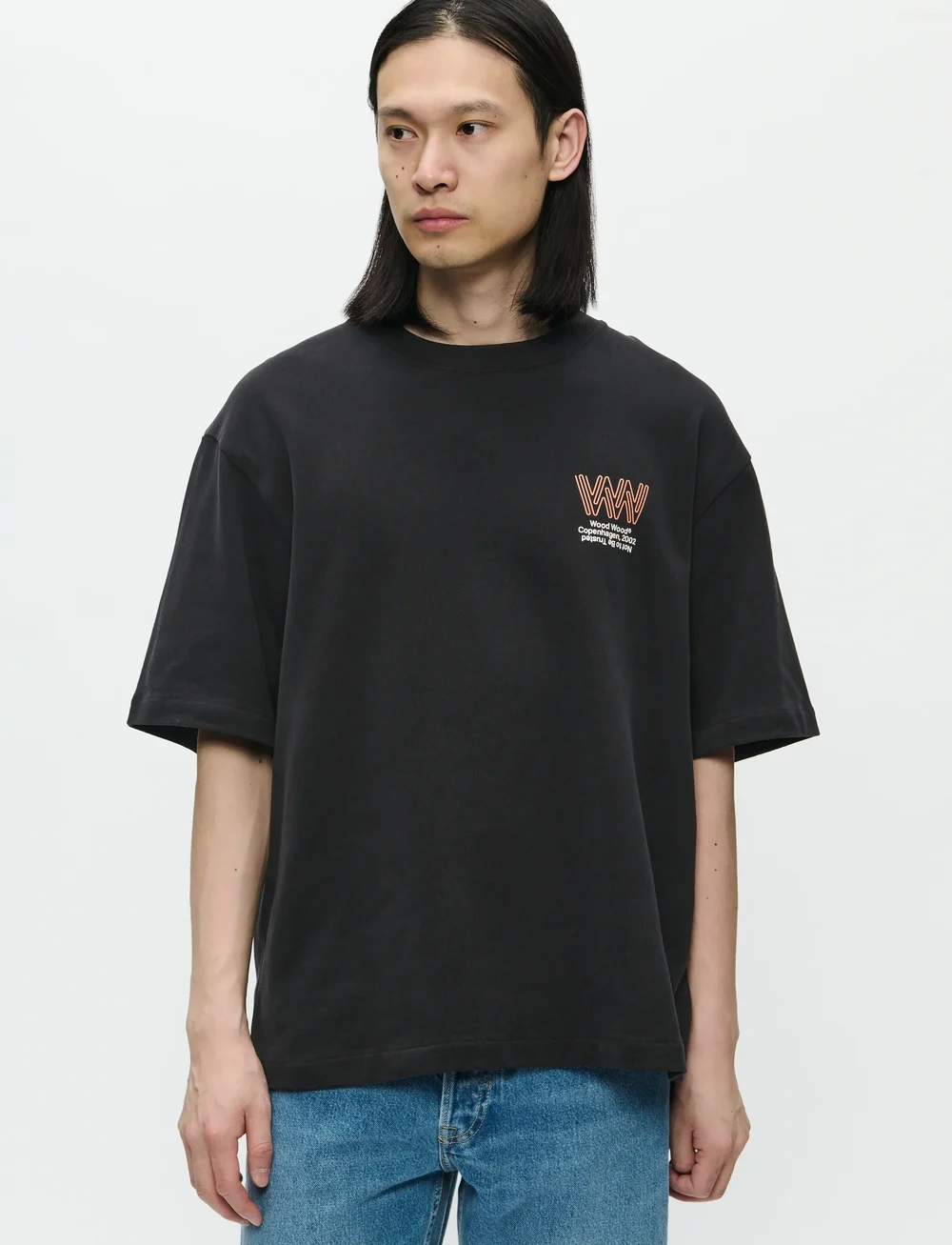 WOOD WOOD - WWGary tee sphere 25222 - kurzärmelig - black - 0