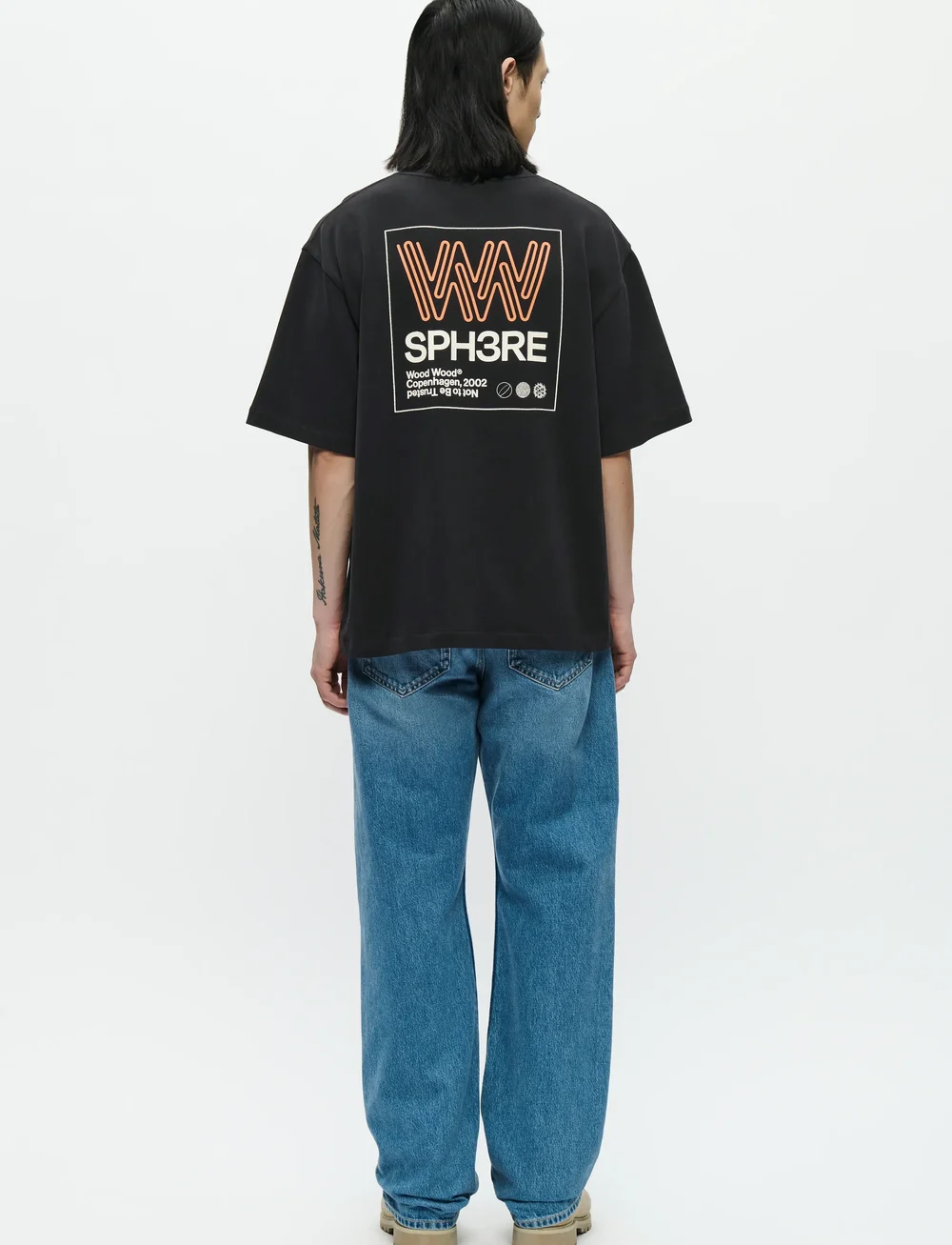 WOOD WOOD - WWGary tee sphere 25222 - kurzärmelig - black - 4