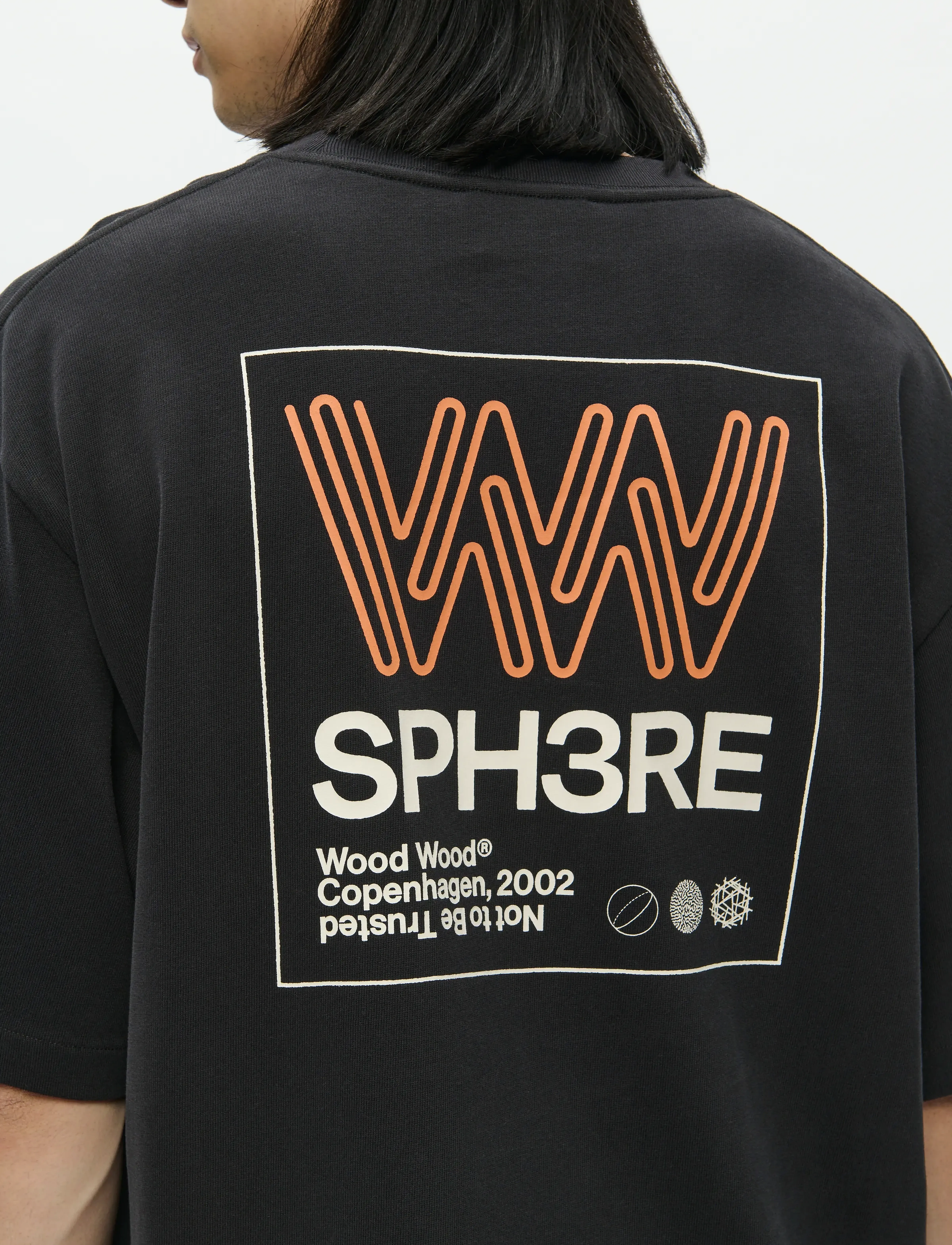 WOOD WOOD - WWGary tee sphere 25222 - kurzärmelig - black - 5