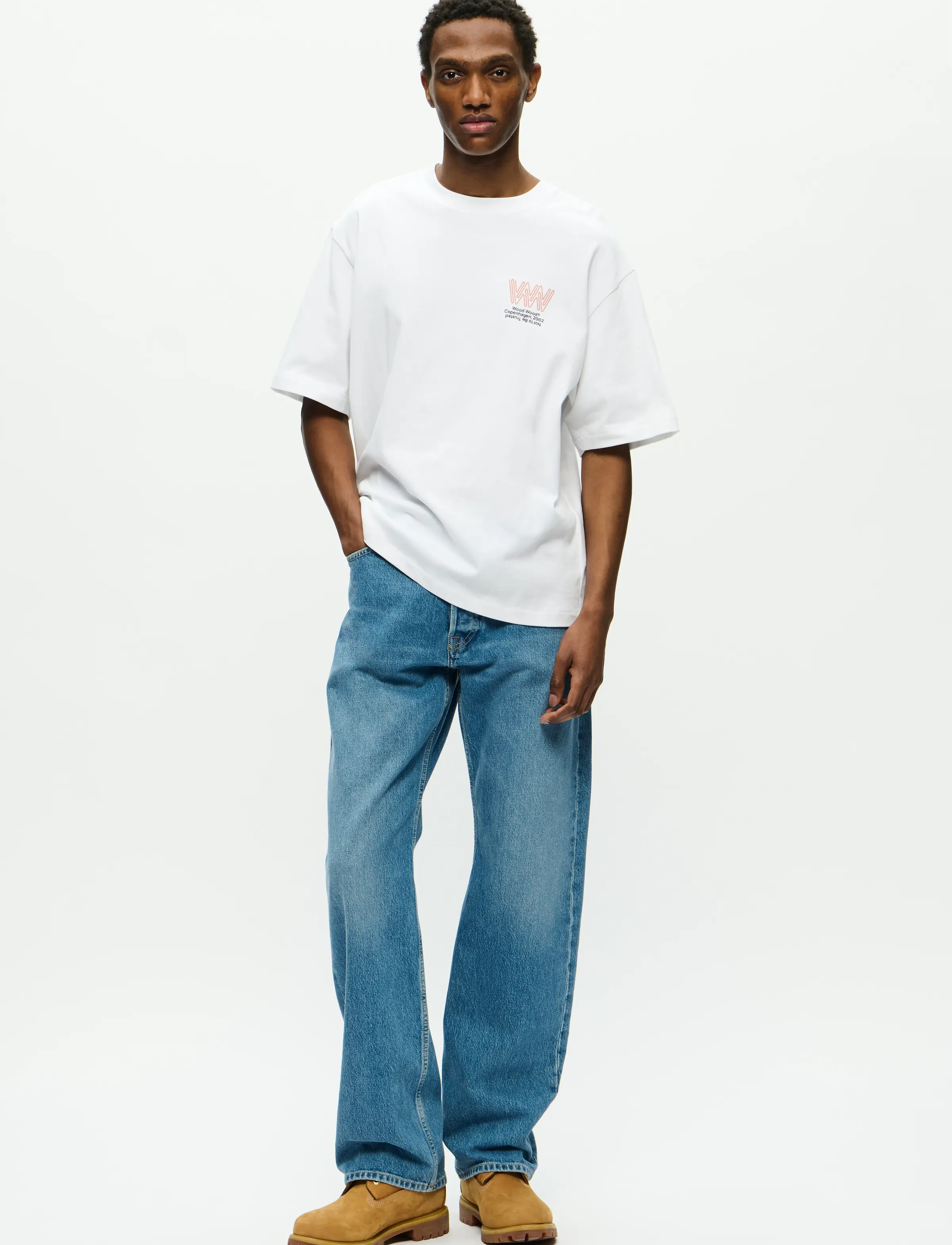 WOOD WOOD - WWGary tee sphere 25222 - short-sleeved t-shirts - bright white - 3