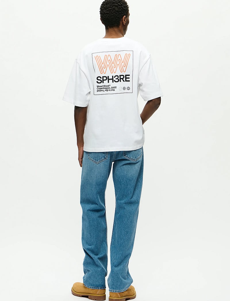 WOOD WOOD - WWGary tee sphere 25222 - kortärmade t-shirts - bright white - 4