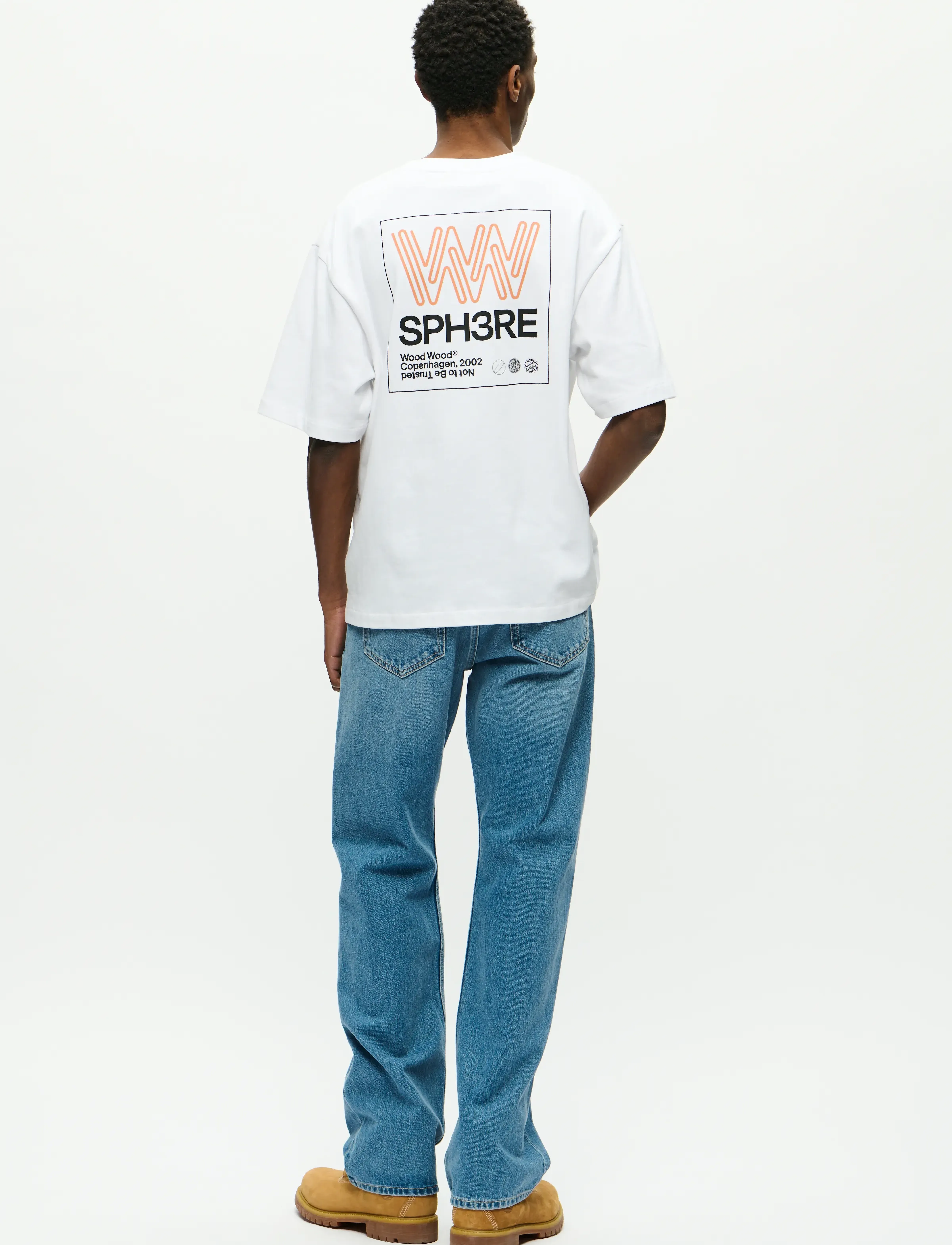 WOOD WOOD - WWGary tee sphere 25222 - short-sleeved t-shirts - bright white - 4
