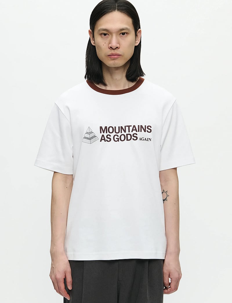 WOOD WOOD - WWSloane tee mega 25214 - kortärmade t-shirts - bright white - 0