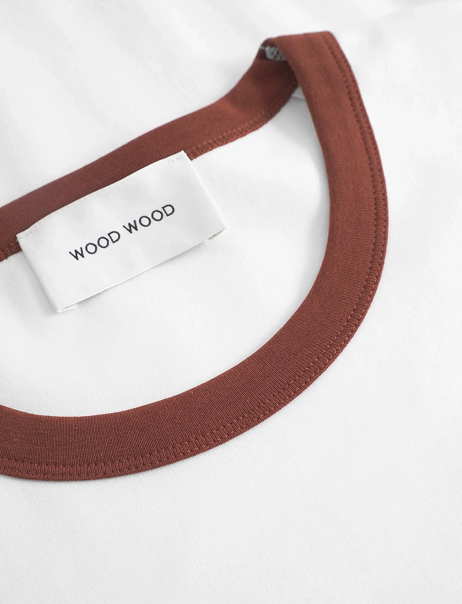 WOOD WOOD - WWSloane tee mega 25214 - kurzärmelige t-shirts - bright white - 5