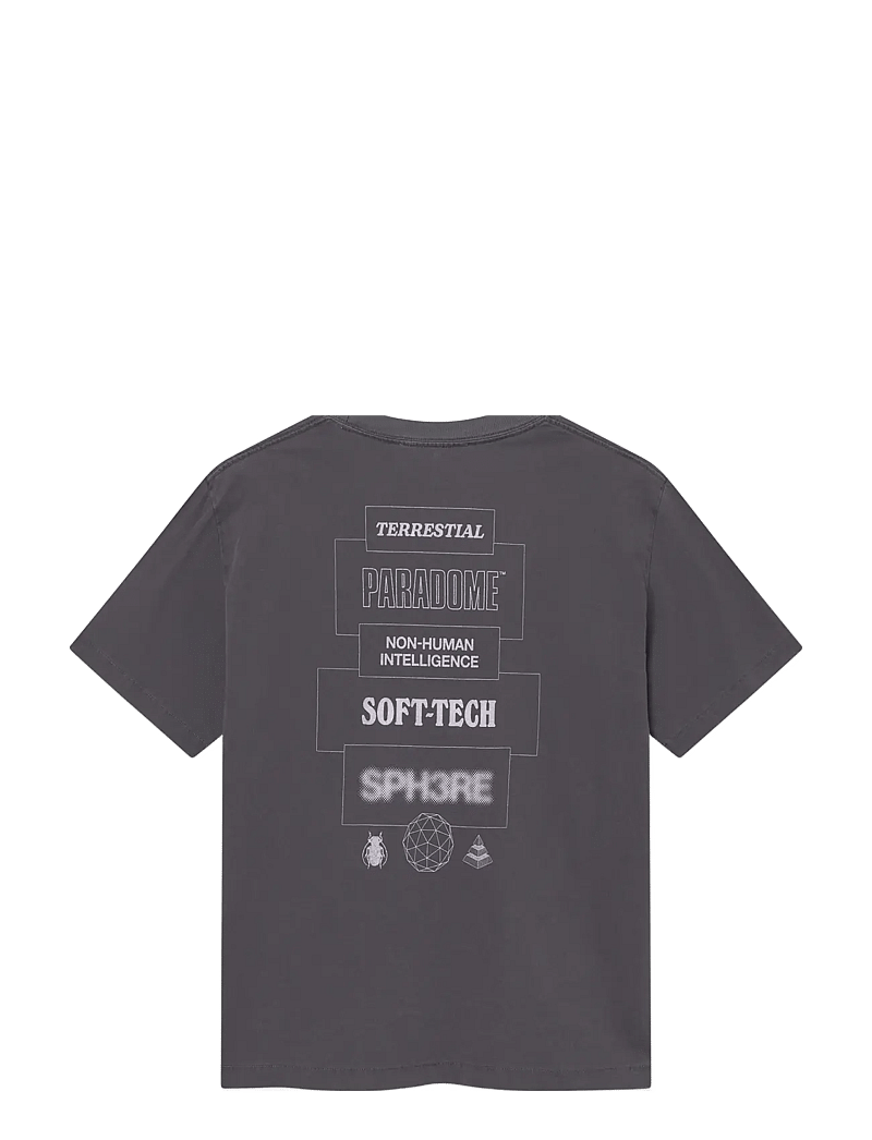 WOOD WOOD - WWGary tee typo 25207 - kortærmede t-shirts - black sand - 2