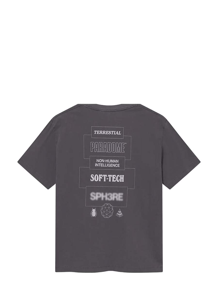 WOOD WOOD - WWGary tee typo 25207 - short-sleeved t-shirts - black sand - 2