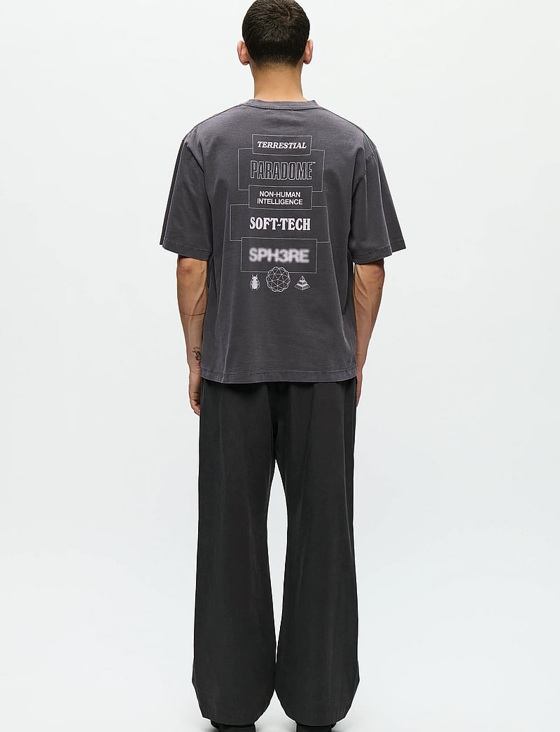 WOOD WOOD - WWGary tee typo 25207 - kortærmede t-shirts - black sand - 4