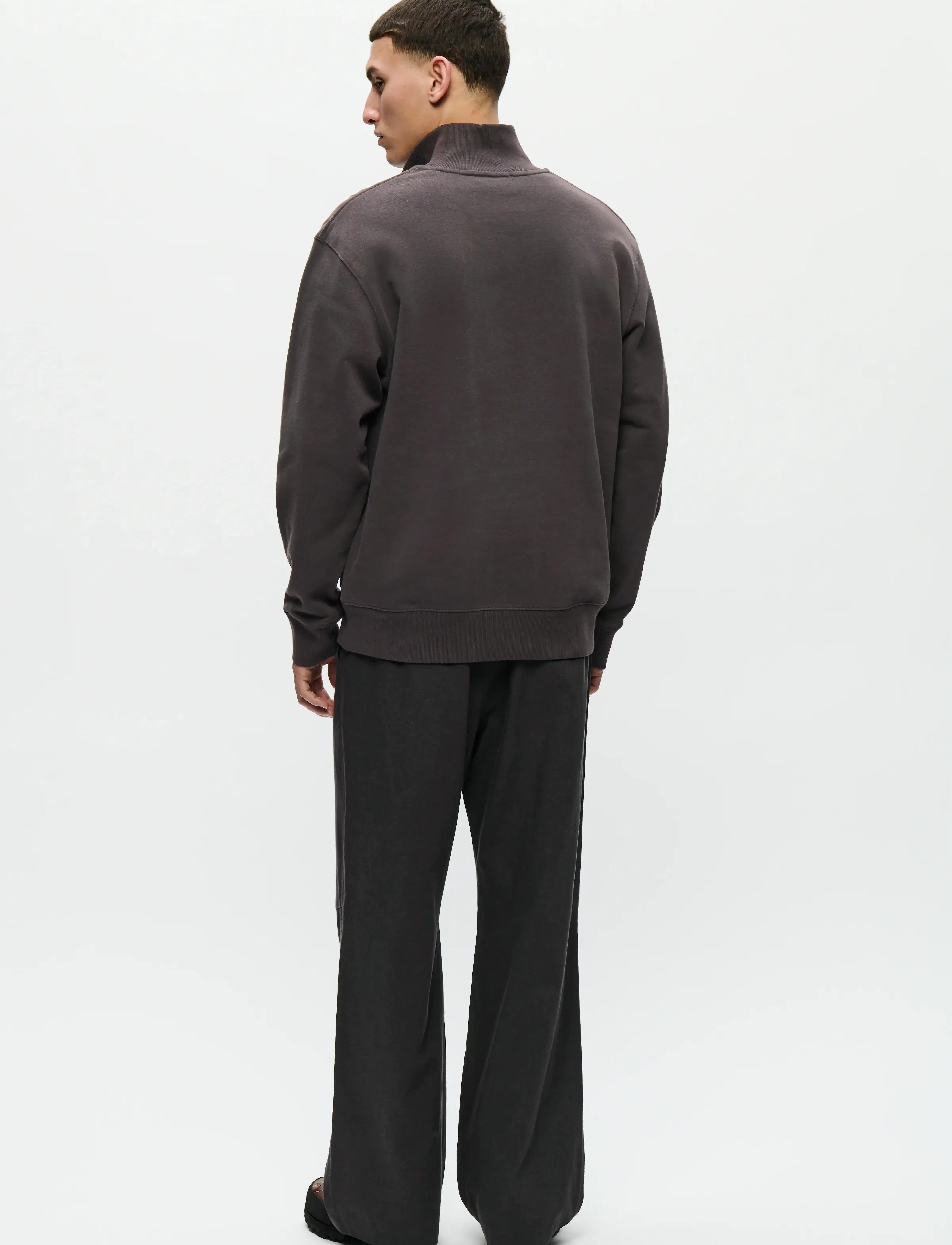 WOOD WOOD - WWJack half zipper corp 25211 - shop etter stil - black sand - 3