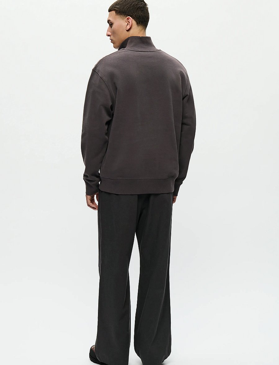 WOOD WOOD - WWJack half zipper corp 25211 - sweatshirts - black sand - 3