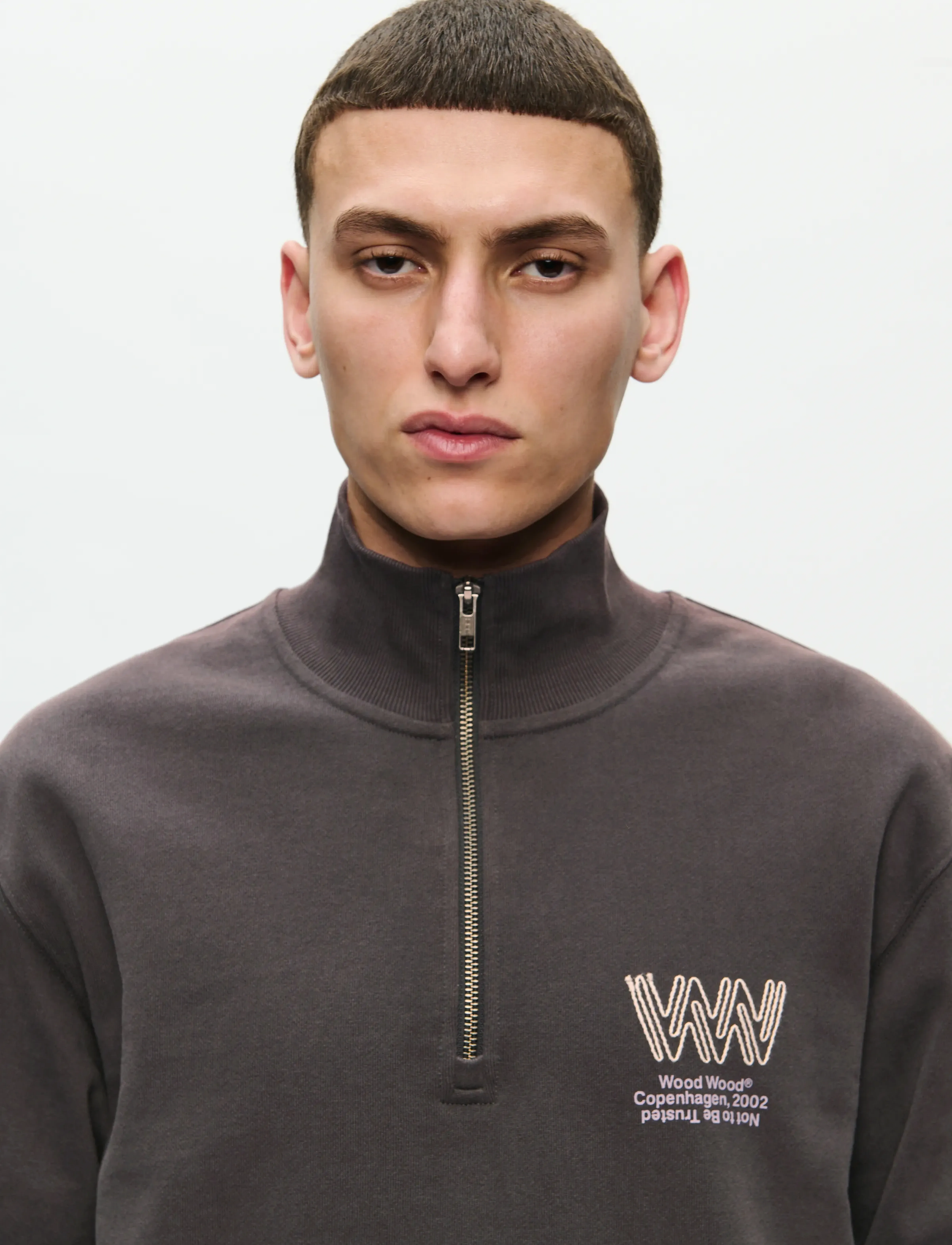 WOOD WOOD - WWJack half zipper corp 25211 - shop etter stil - black sand - 4