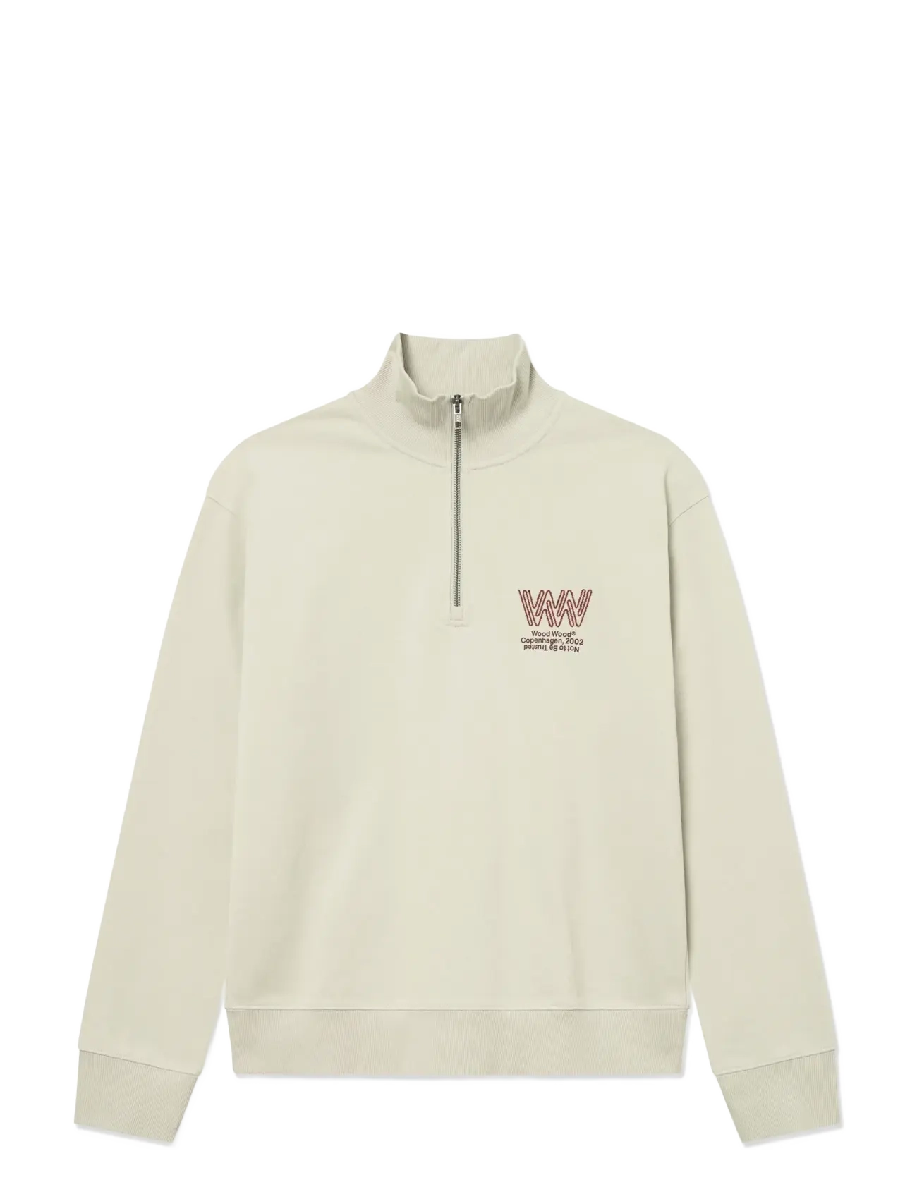 WOOD WOOD WWJack half zipper corp 25211 - Sweatshirts - MOONSTRUCK / cream