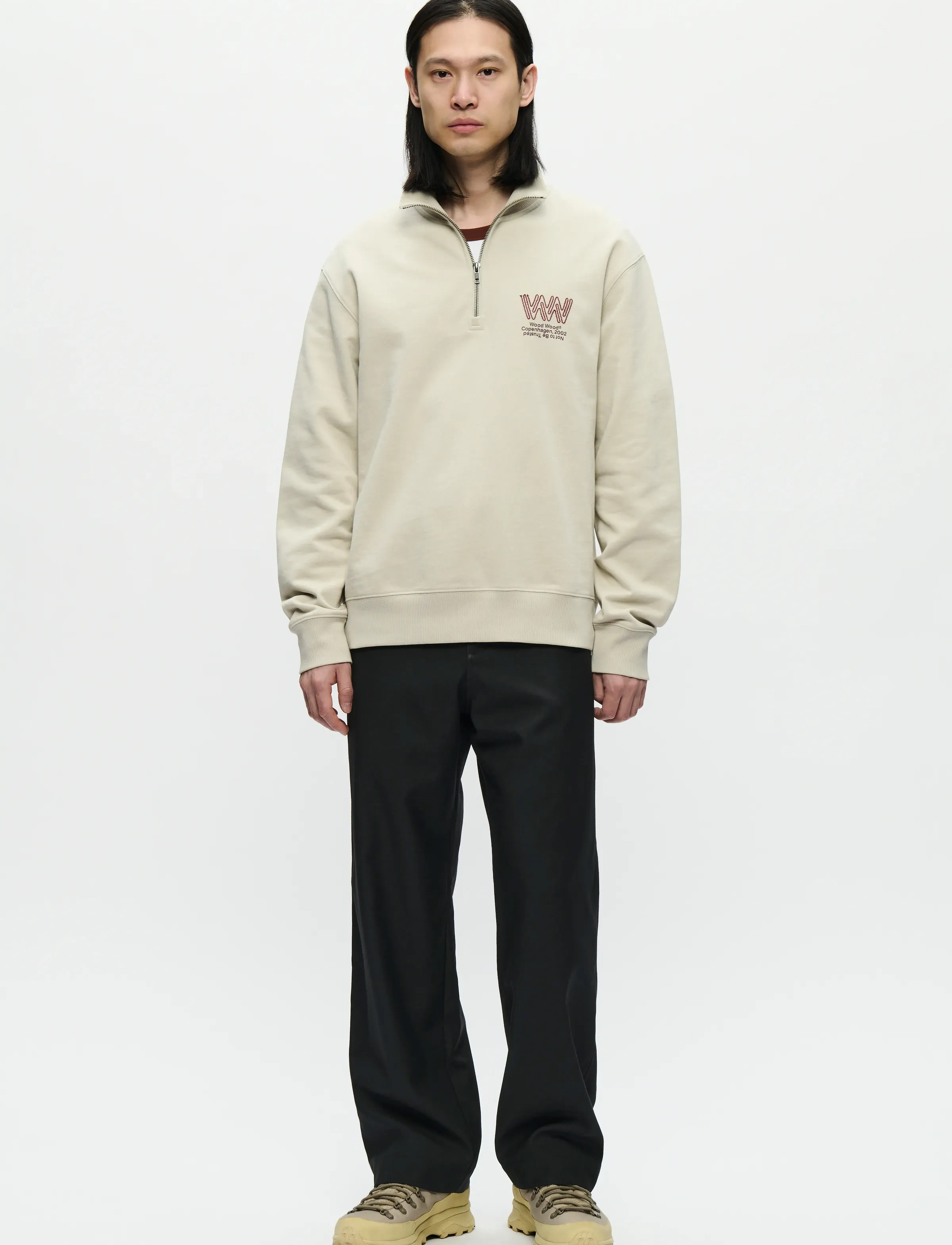 WOOD WOOD - WWJack half zipper corp 25211 - shop efter stil - moonstruck - 2