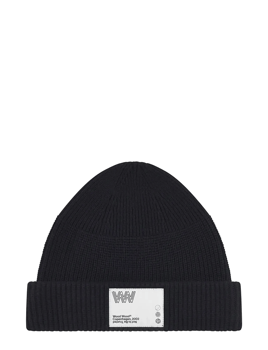 WOOD WOOD - WWMilo beanie 25195 - shop efter stil - black - 1