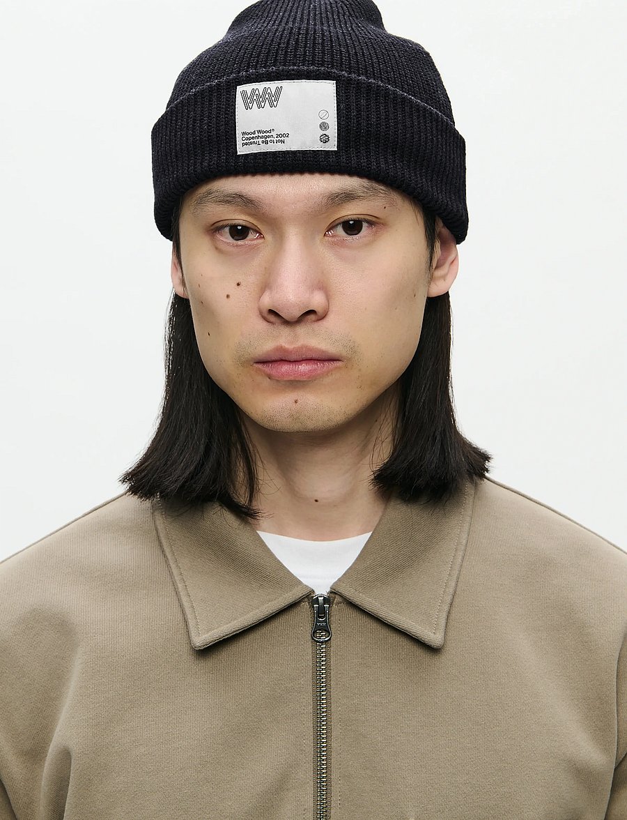 WOOD WOOD - WWMilo beanie 25195 - shop efter stil - black - 0