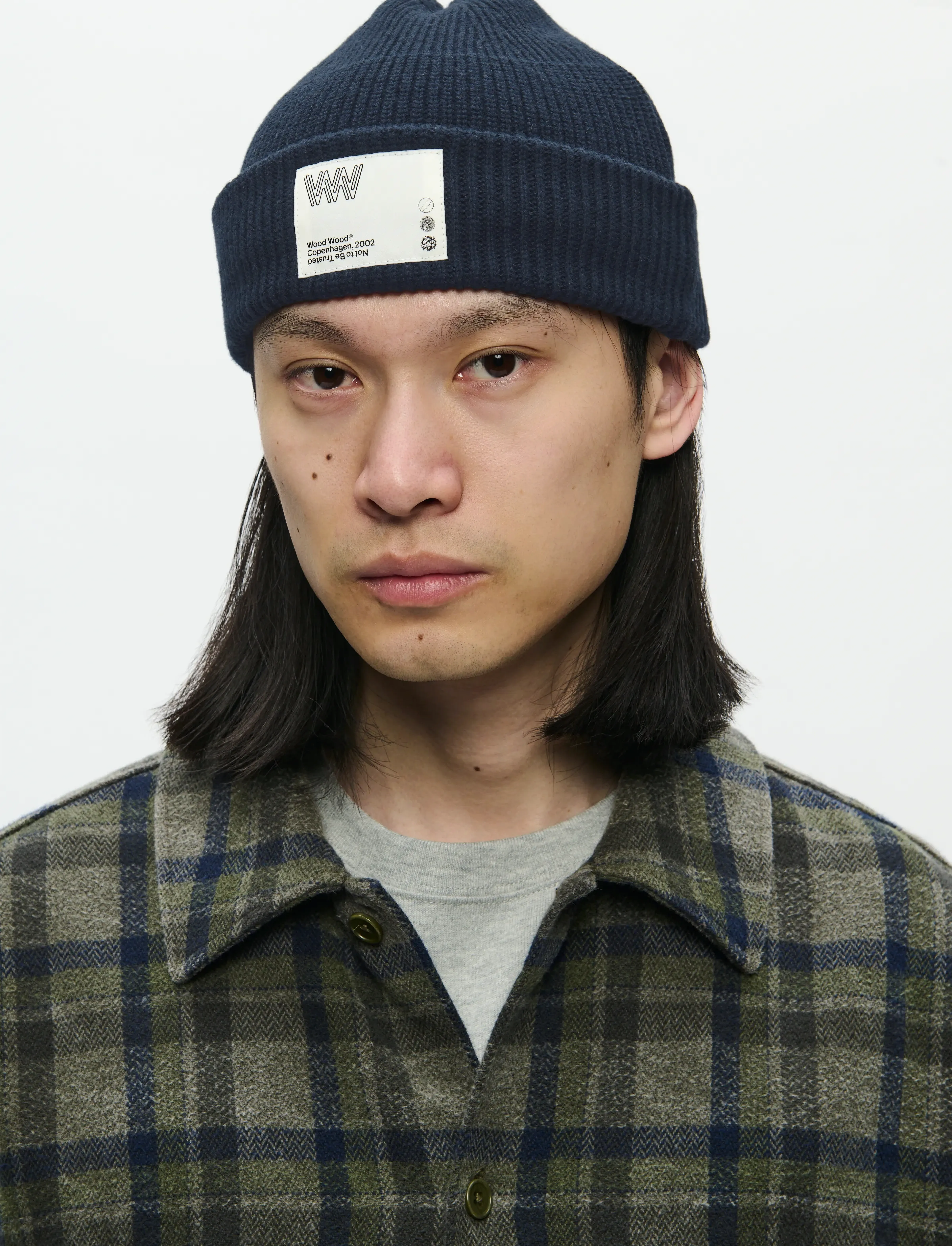 WOOD WOOD Wwmilo Beanie 25195, Mænd, Strikket Hue, Blå, Str: ONE SIZE