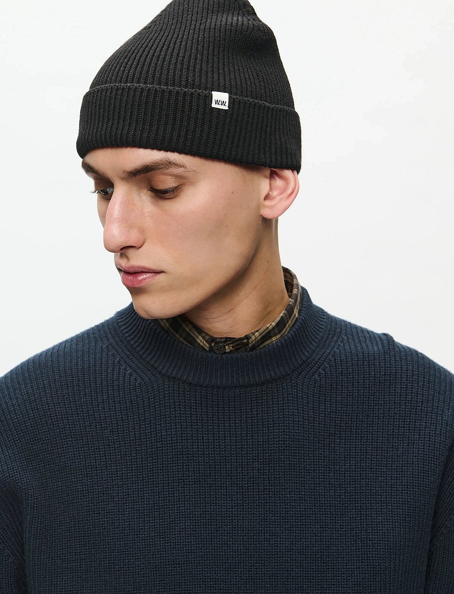 WOOD WOOD - WWEddie beanie 25251 - shop efter stil - black - 2