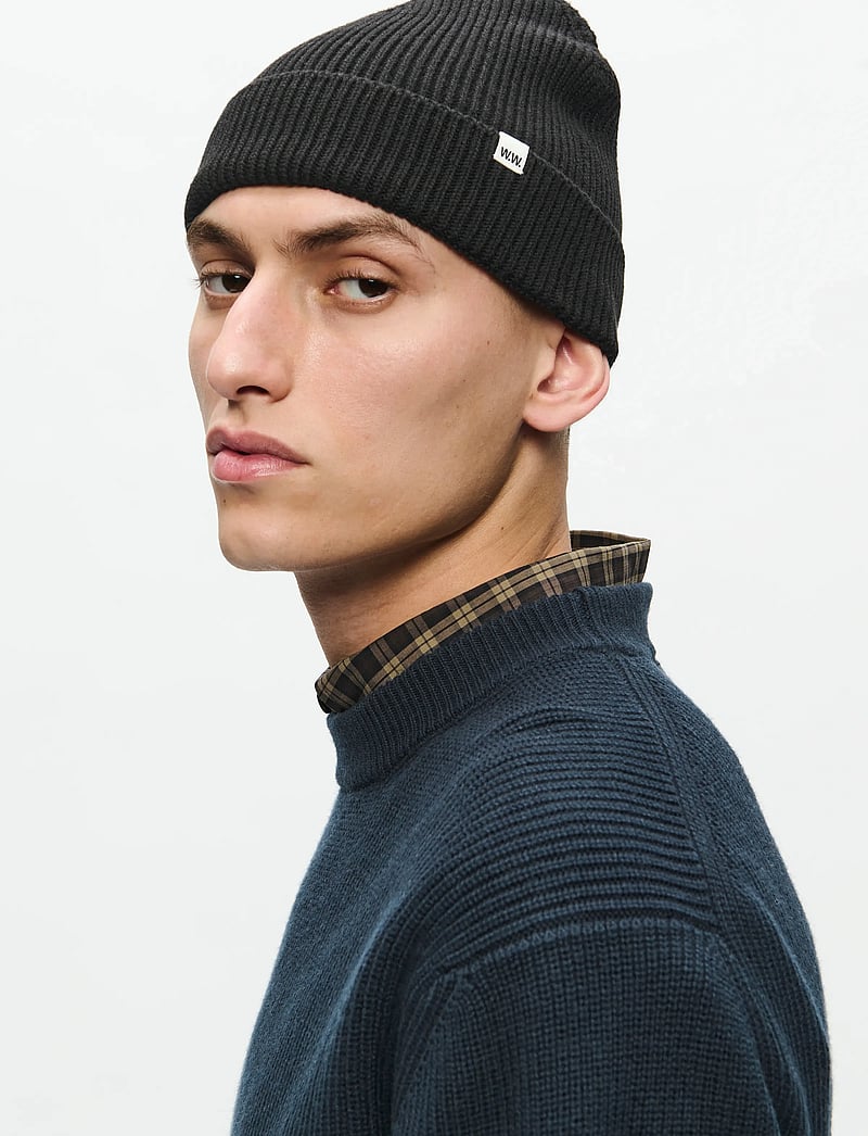 WOOD WOOD - WWEddie beanie 25251 - osta olukorra järgi - black - 3