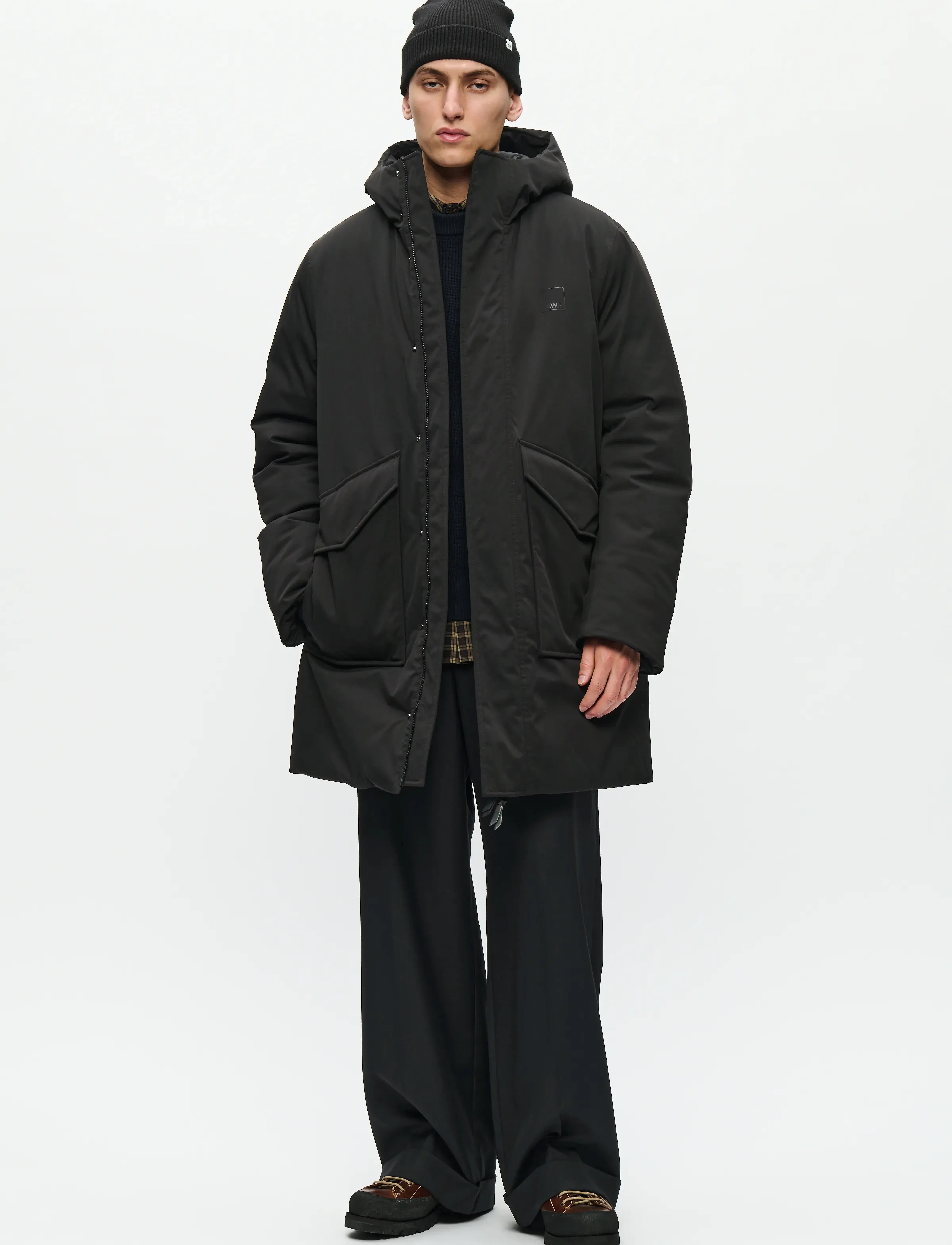 WOOD WOOD - WWHanes parka coat 25256 - parkas - black - 2