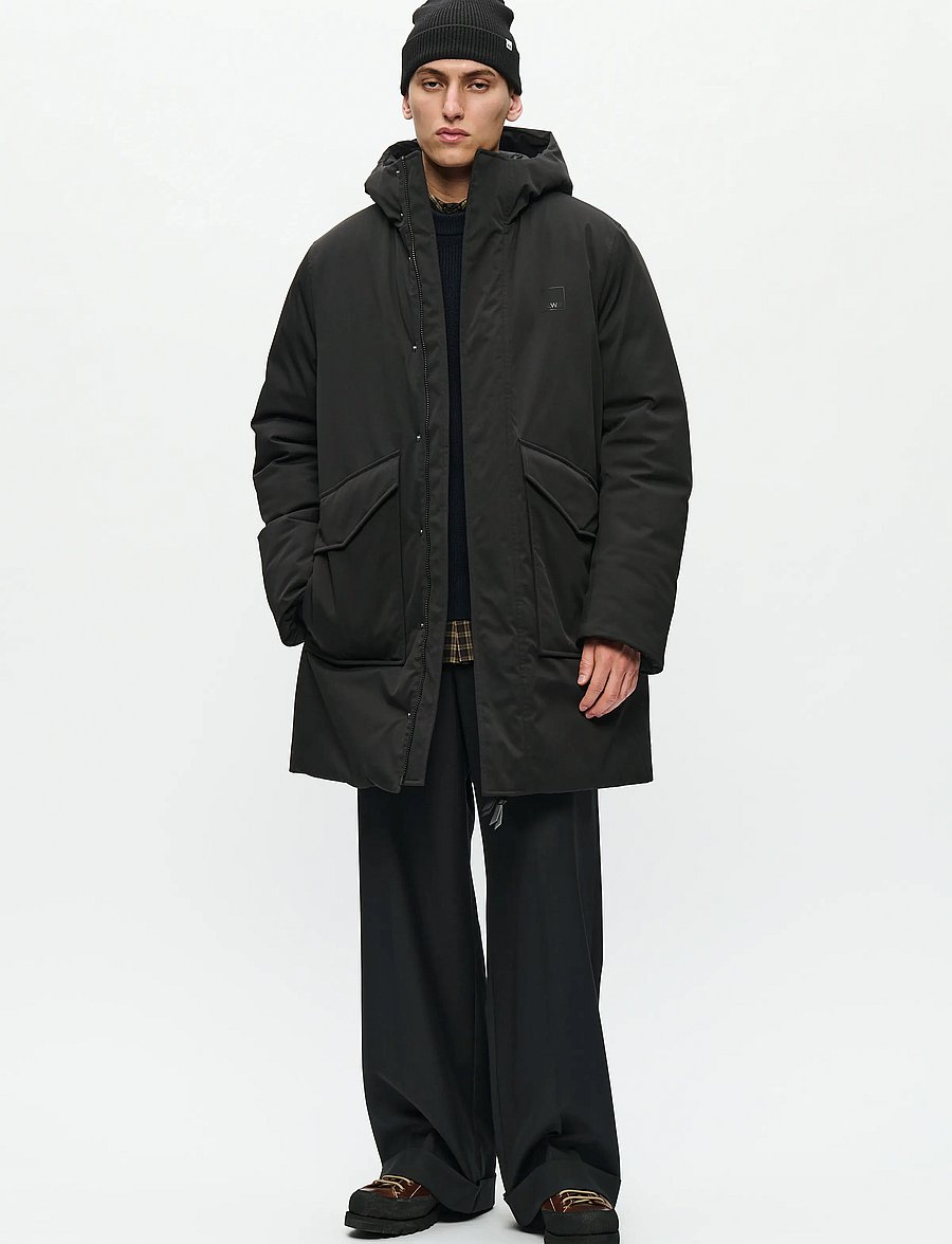 WOOD WOOD - WWHanes parka coat 25256 - parkas - black - 2