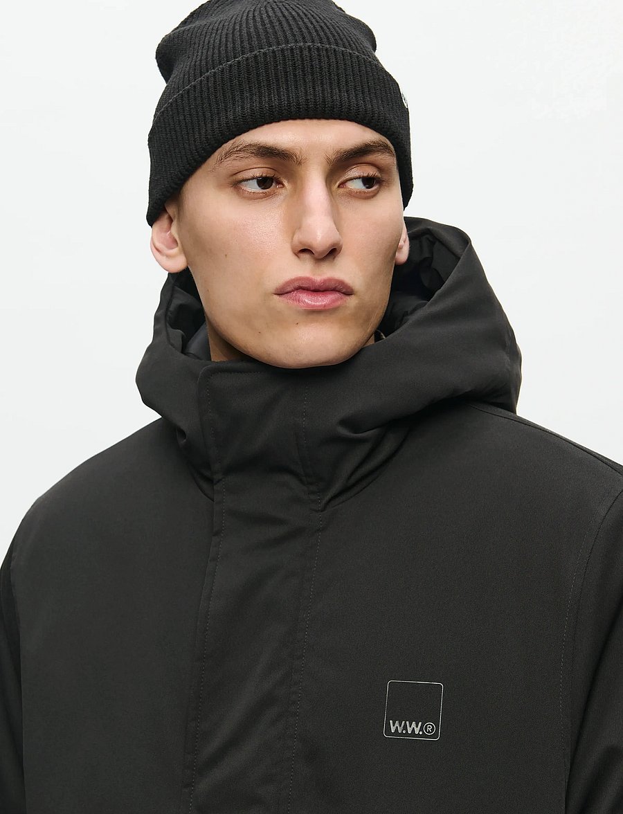 WOOD WOOD - WWHanes parka coat 25256 - parkas - black - 4
