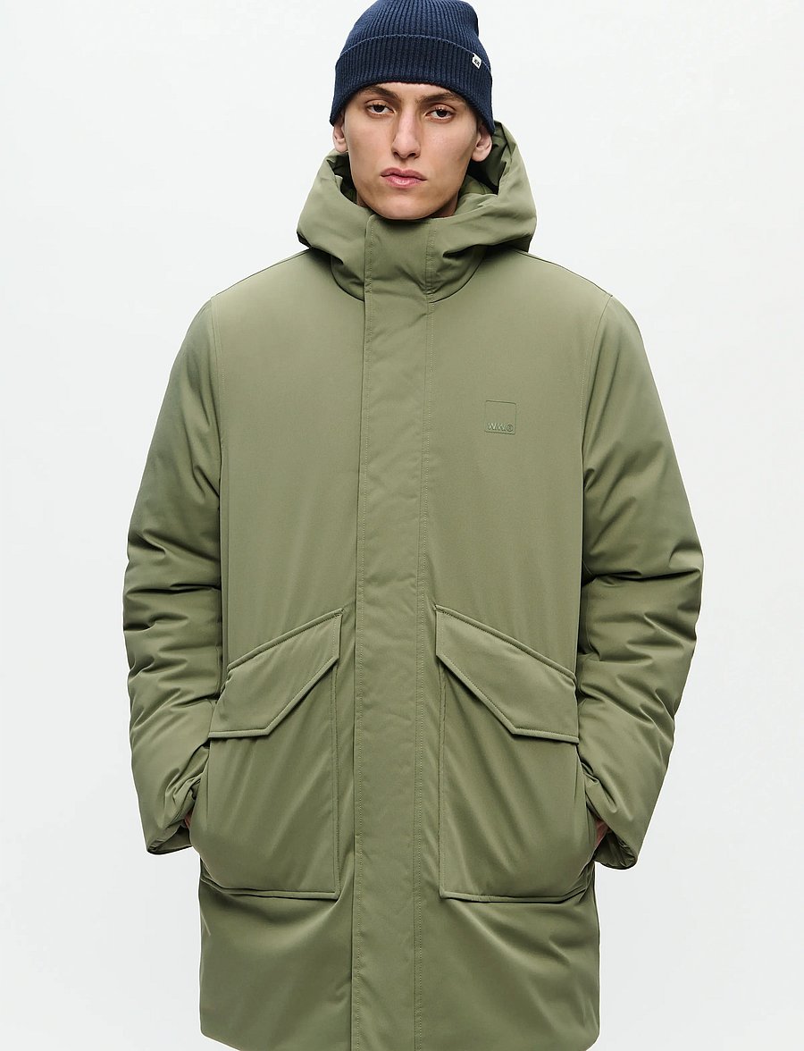 WOOD WOOD - WWHanes parka coat 25256 - parkas - deep lichen green - 0