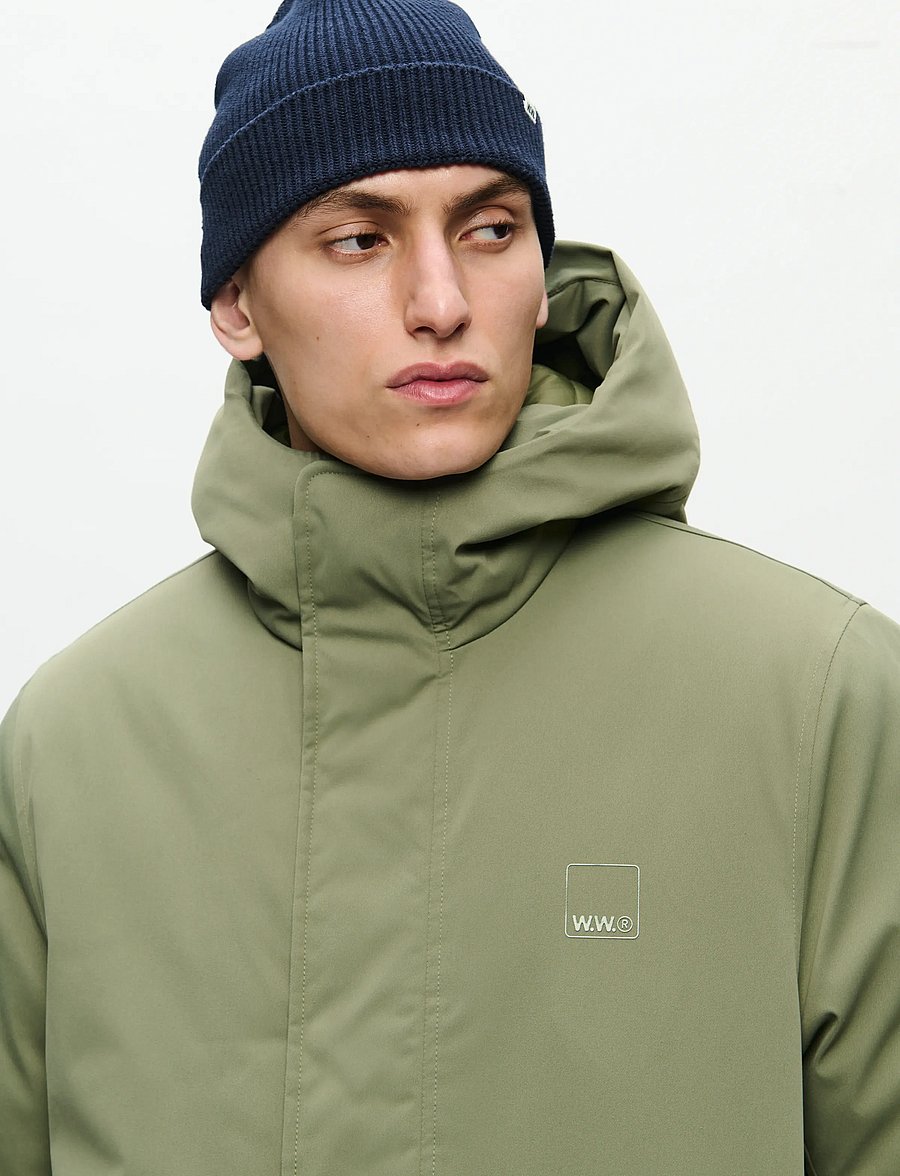 WOOD WOOD - WWHanes parka coat 25256 - parkas - deep lichen green - 4