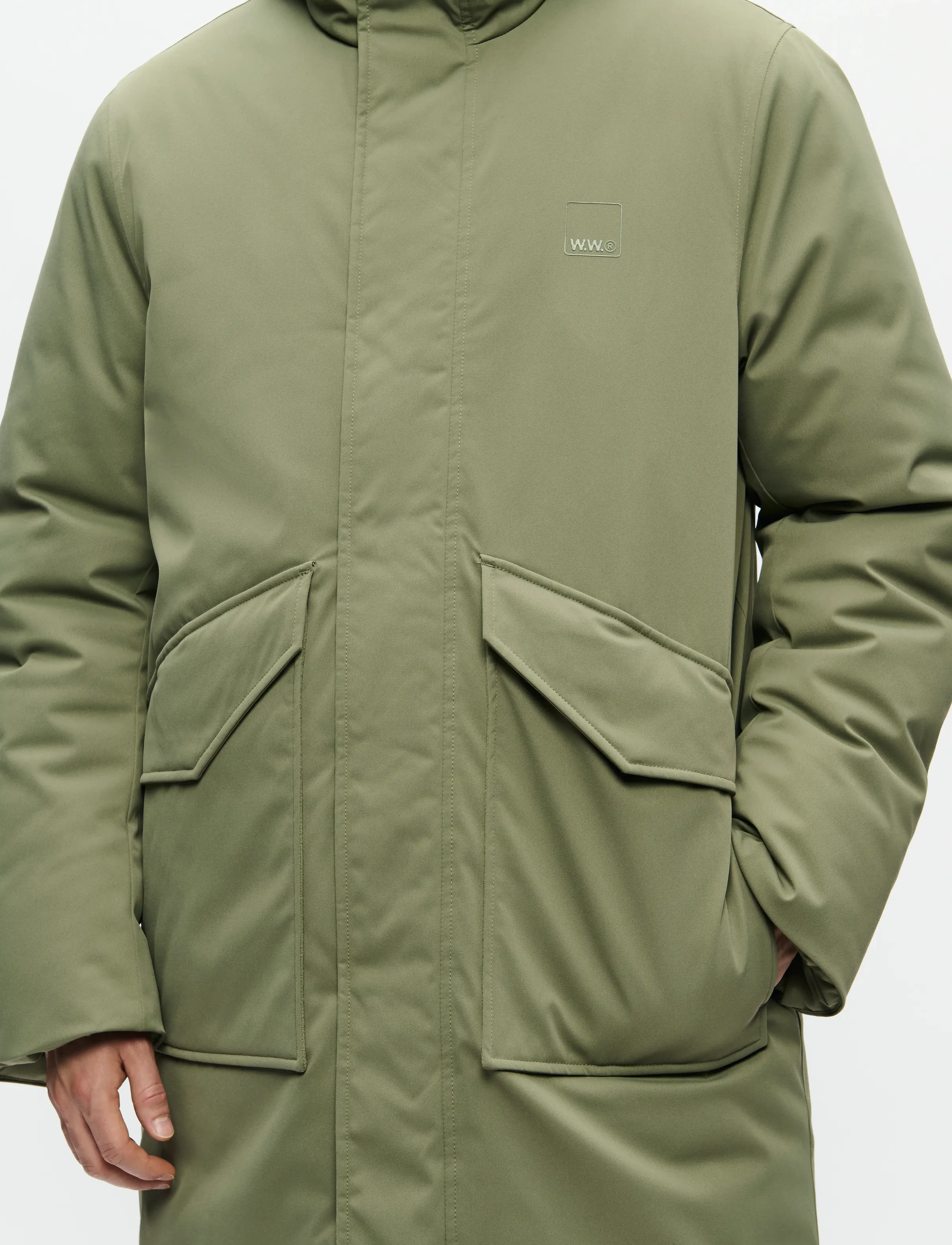 WOOD WOOD - WWHanes parka coat 25256 - parkas - deep lichen green - 5