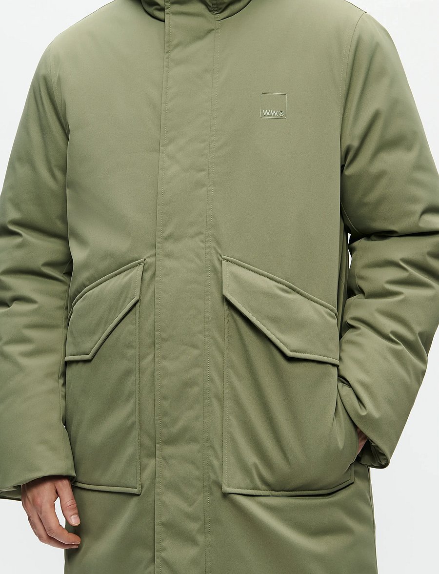 WOOD WOOD - WWHanes parka coat 25256 - parkas - deep lichen green - 5