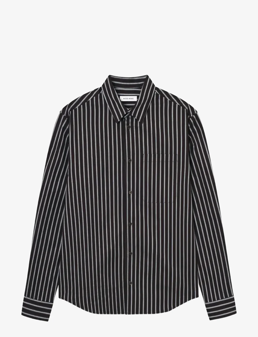 WOOD WOOD - WWNico shirt 25278 - randiga skjortor - chocolate torte stripe - 1