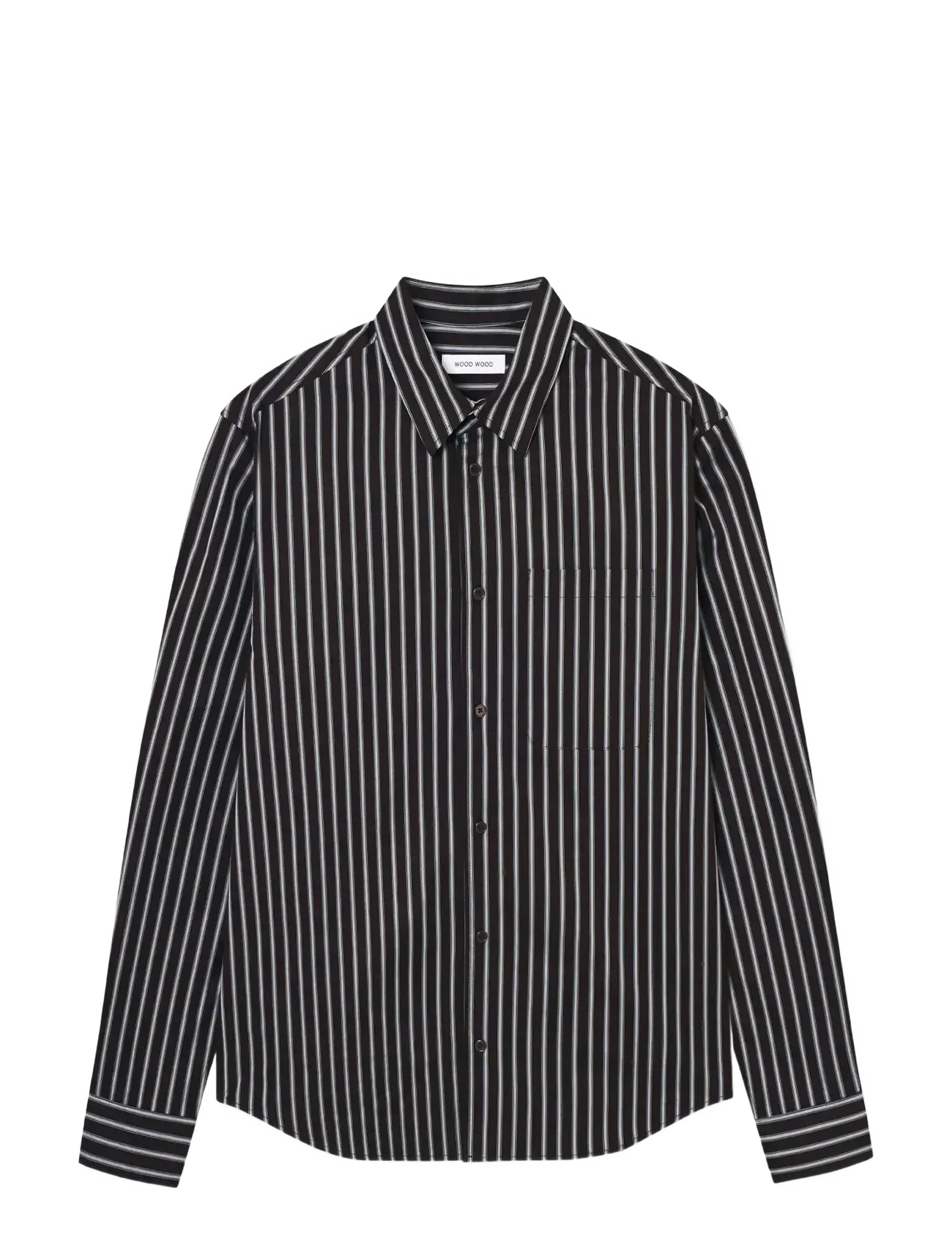 WOOD WOOD WWNico shirt 25278 - Tøj - CHOCOLATE TORTE STRIPE / brown