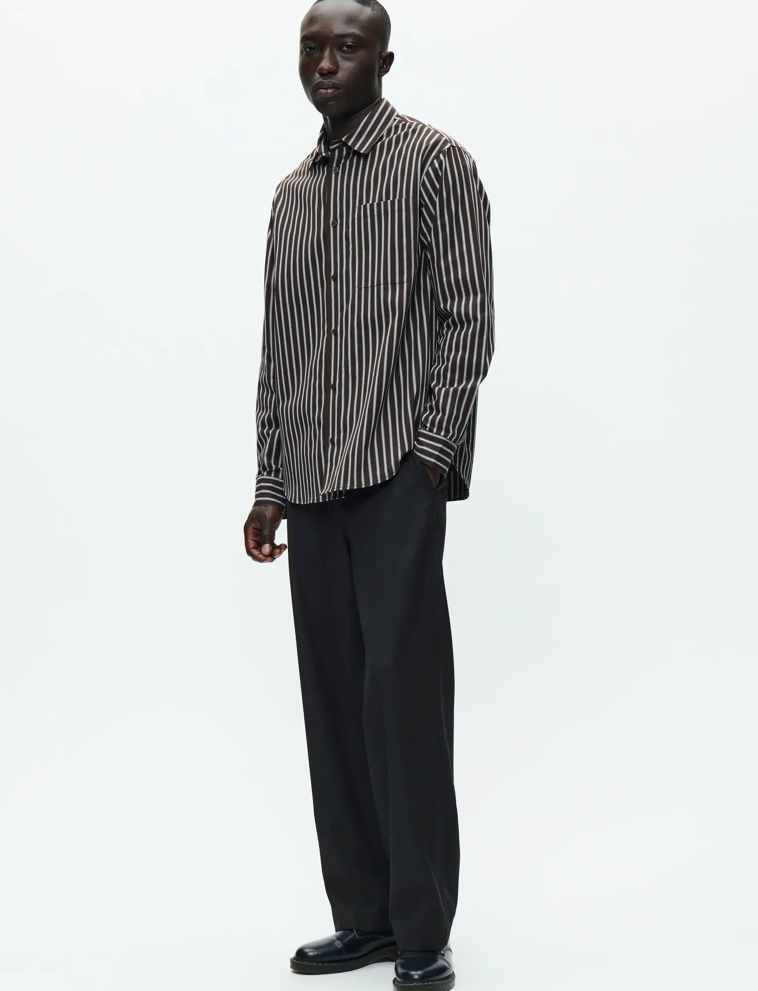 WOOD WOOD - WWNico shirt 25278 - stribede skjorter - chocolate torte stripe - 2