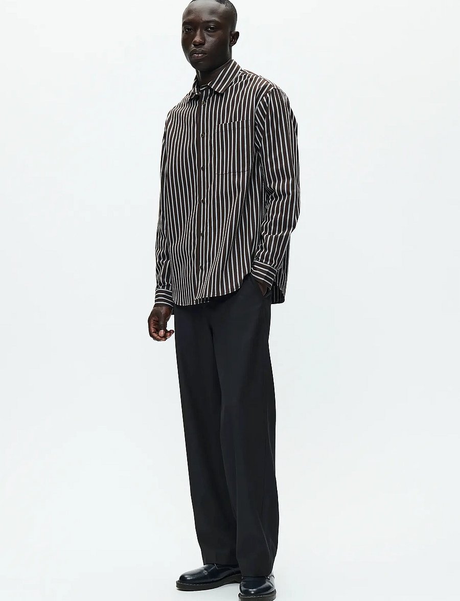 WOOD WOOD - WWNico shirt 25278 - stribede skjorter - chocolate torte stripe - 2