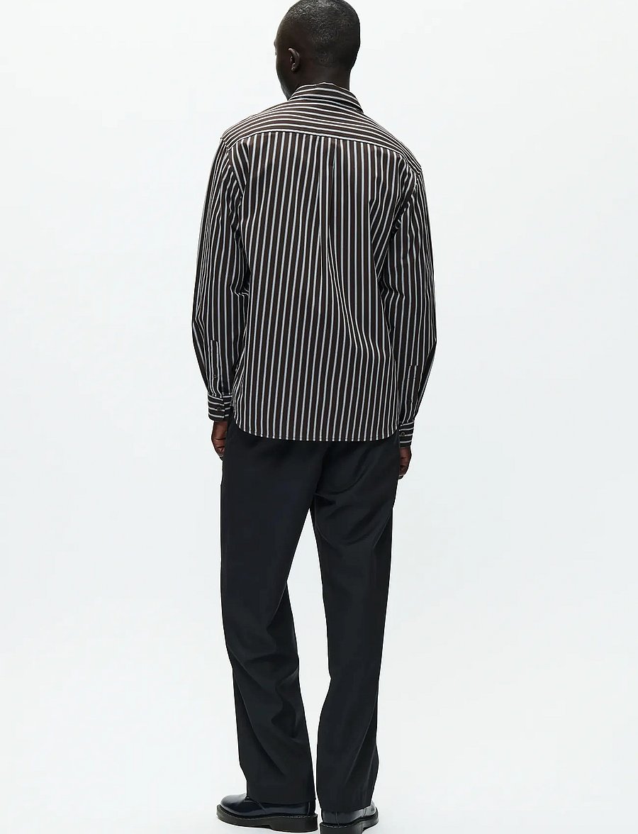 WOOD WOOD - WWNico shirt 25278 - stribede skjorter - chocolate torte stripe - 3