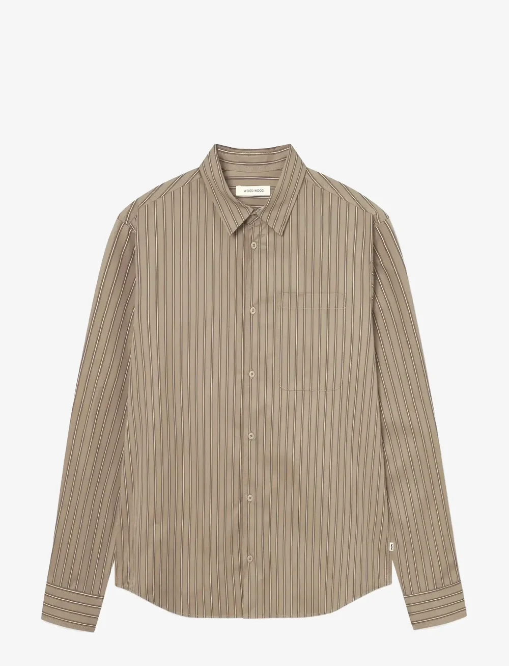 WOOD WOOD - WWNico shirt 25278 - gestreifte hemden - greige stripe - 1