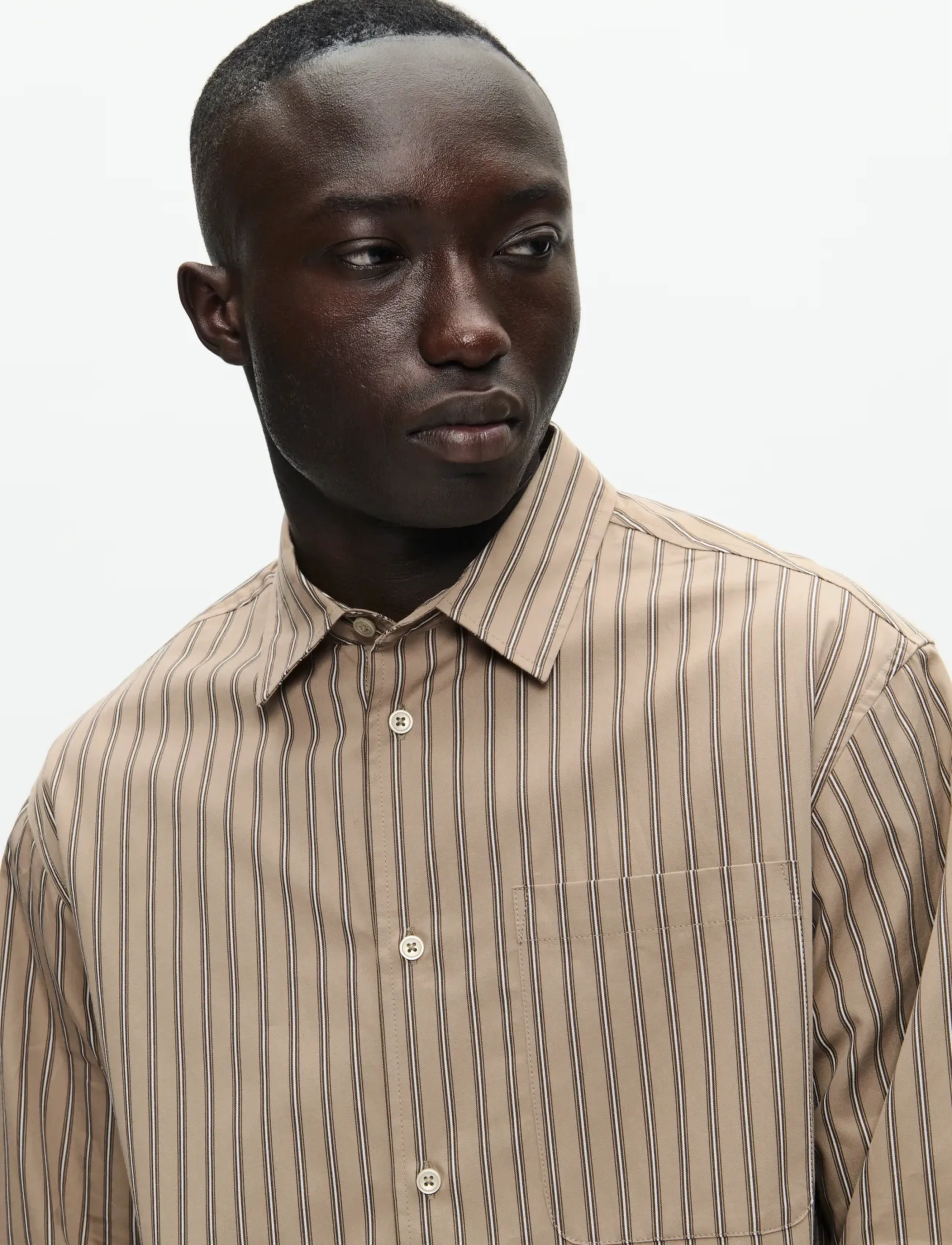 WOOD WOOD - WWNico shirt 25278 - chemises à rayures - greige stripe - 2