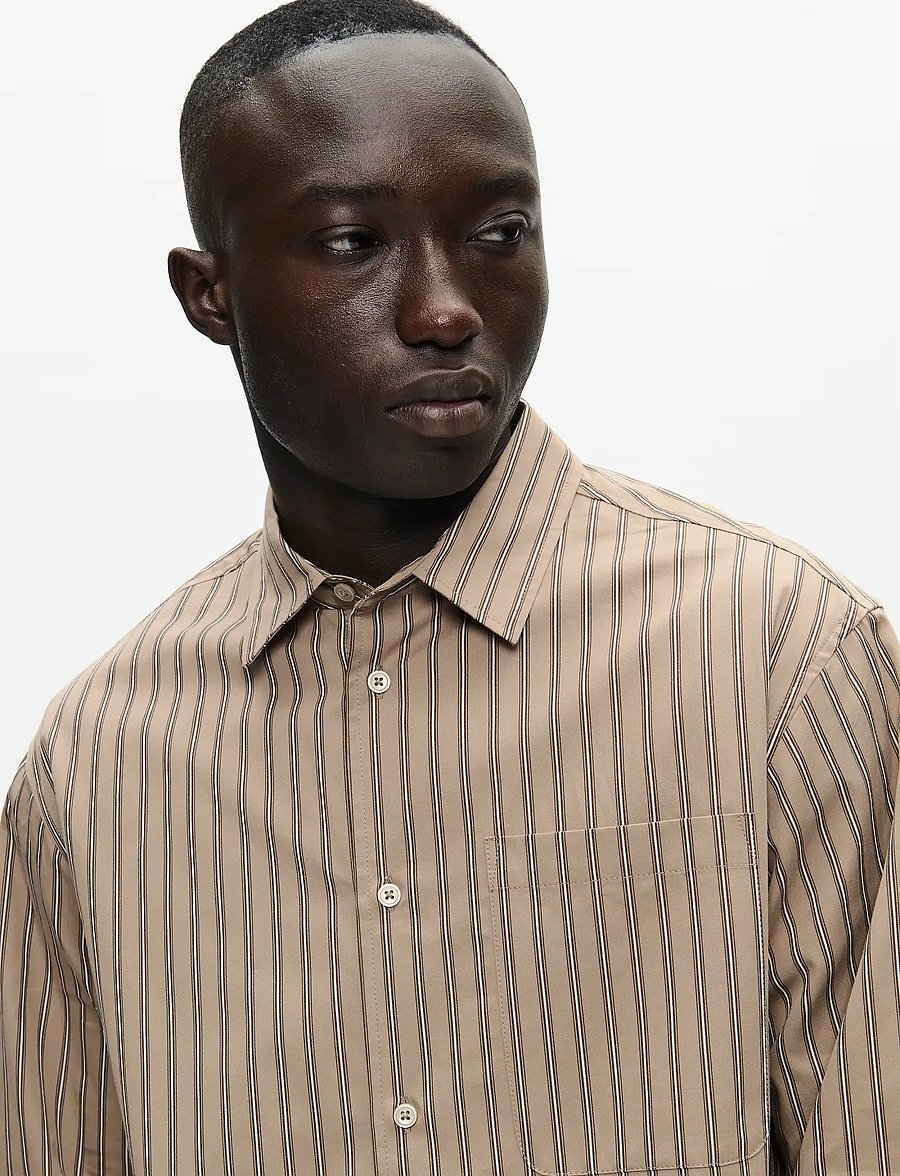 WOOD WOOD - WWNico shirt 25278 - chemises à rayures - greige stripe - 2