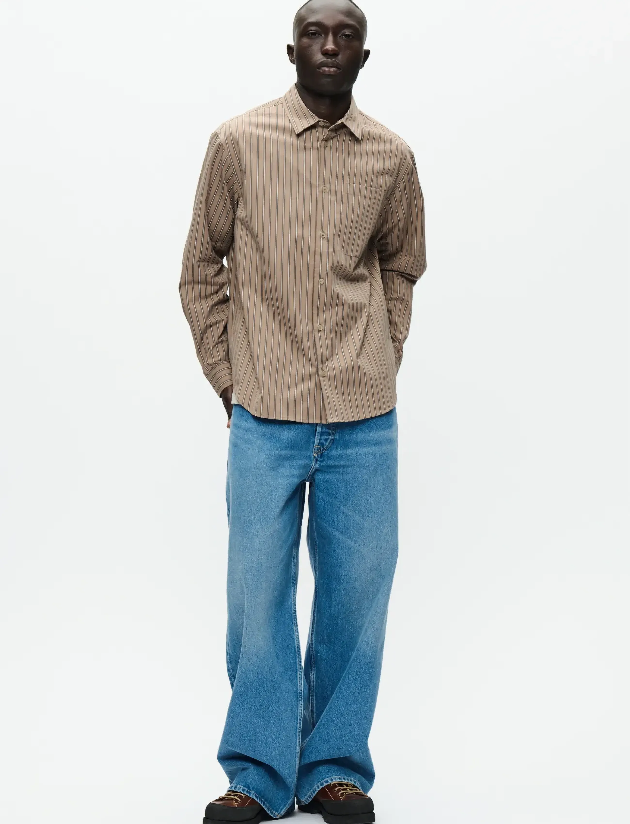 WOOD WOOD - WWNico shirt 25278 - chemises à rayures - greige stripe - 3