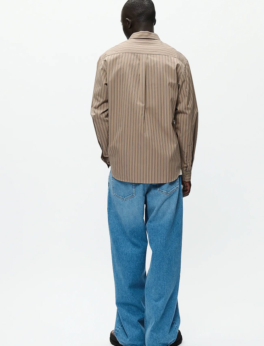 WOOD WOOD - WWNico shirt 25278 - chemises à rayures - greige stripe - 4