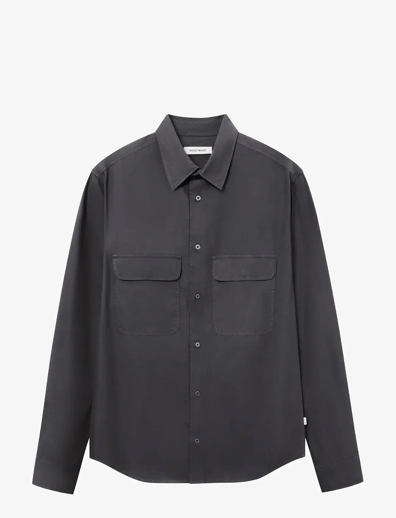 WOOD WOOD - WWNico shirt 25279 - casual skjorter - gray pinstripe - 1