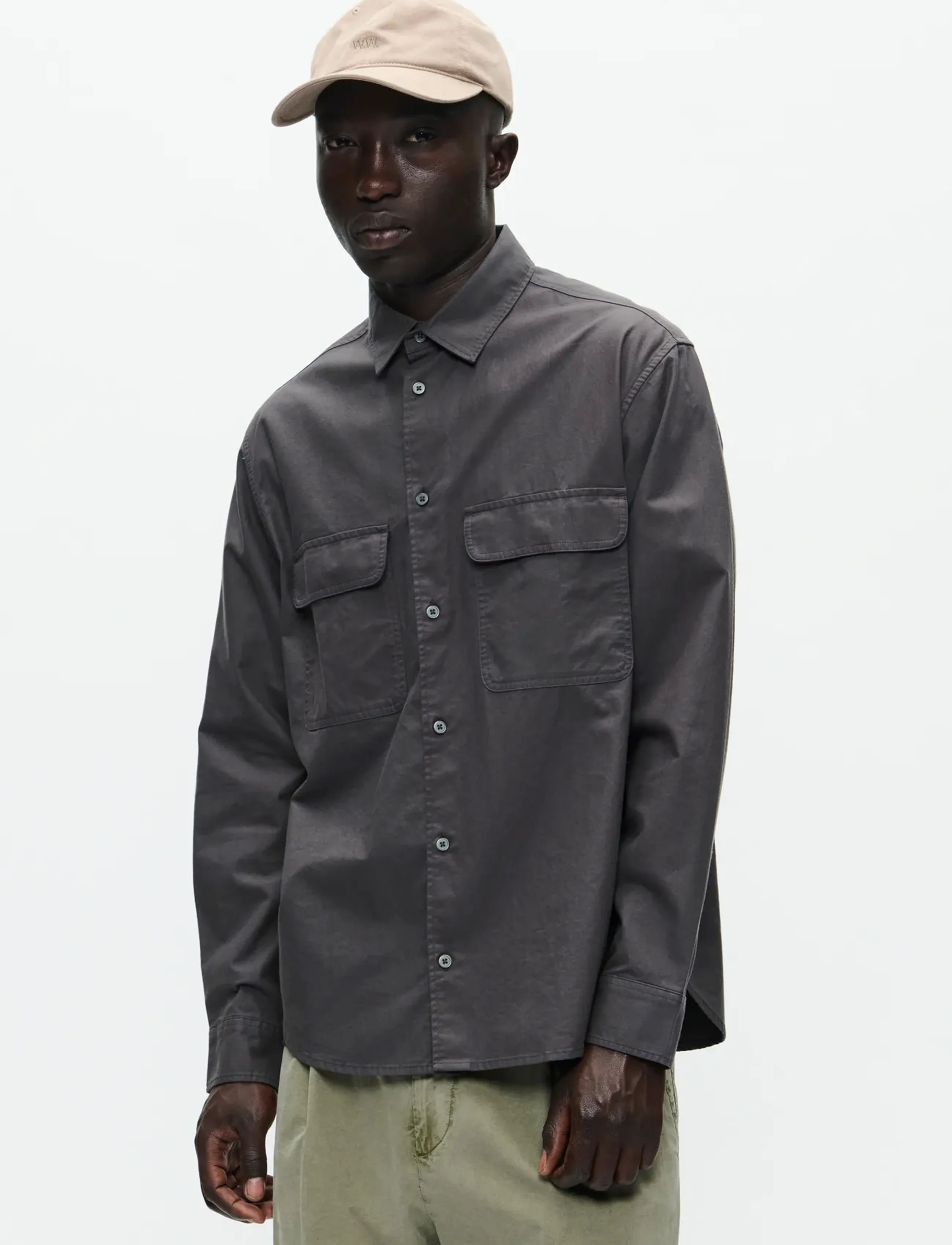 WOOD WOOD WWNico shirt 25279 - Skjorter - GRAY PINSTRIPE / grey