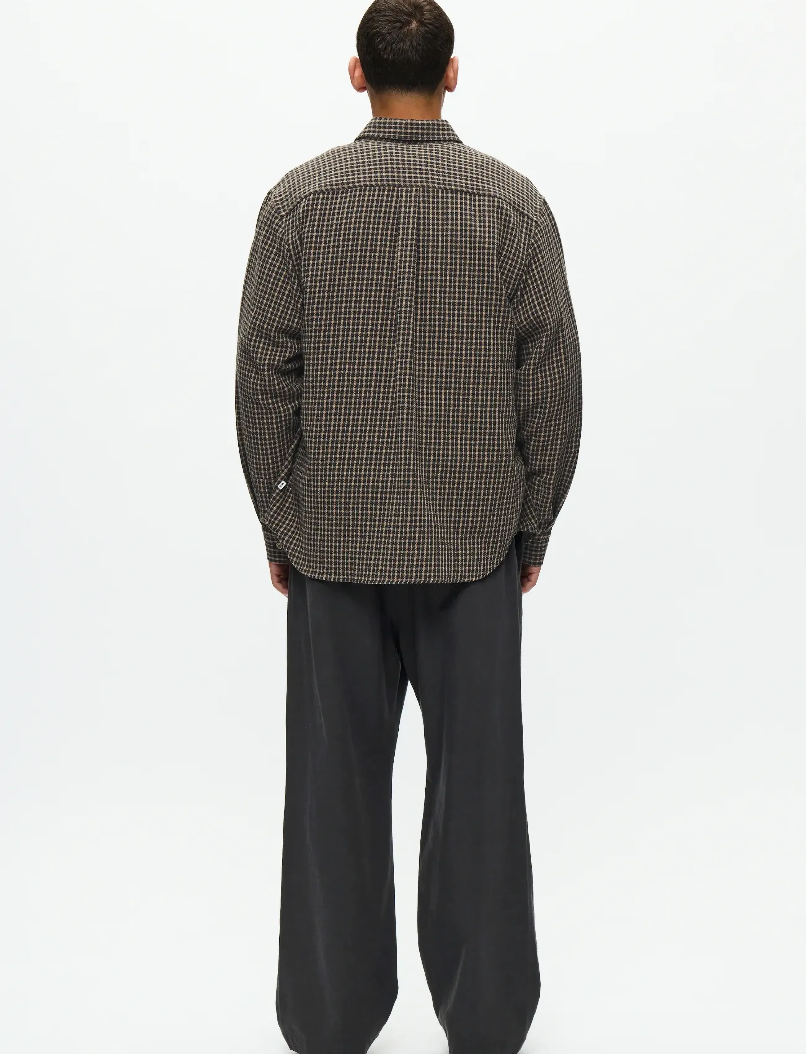 WOOD WOOD - WWNico shirt 25280 - greige check - 3