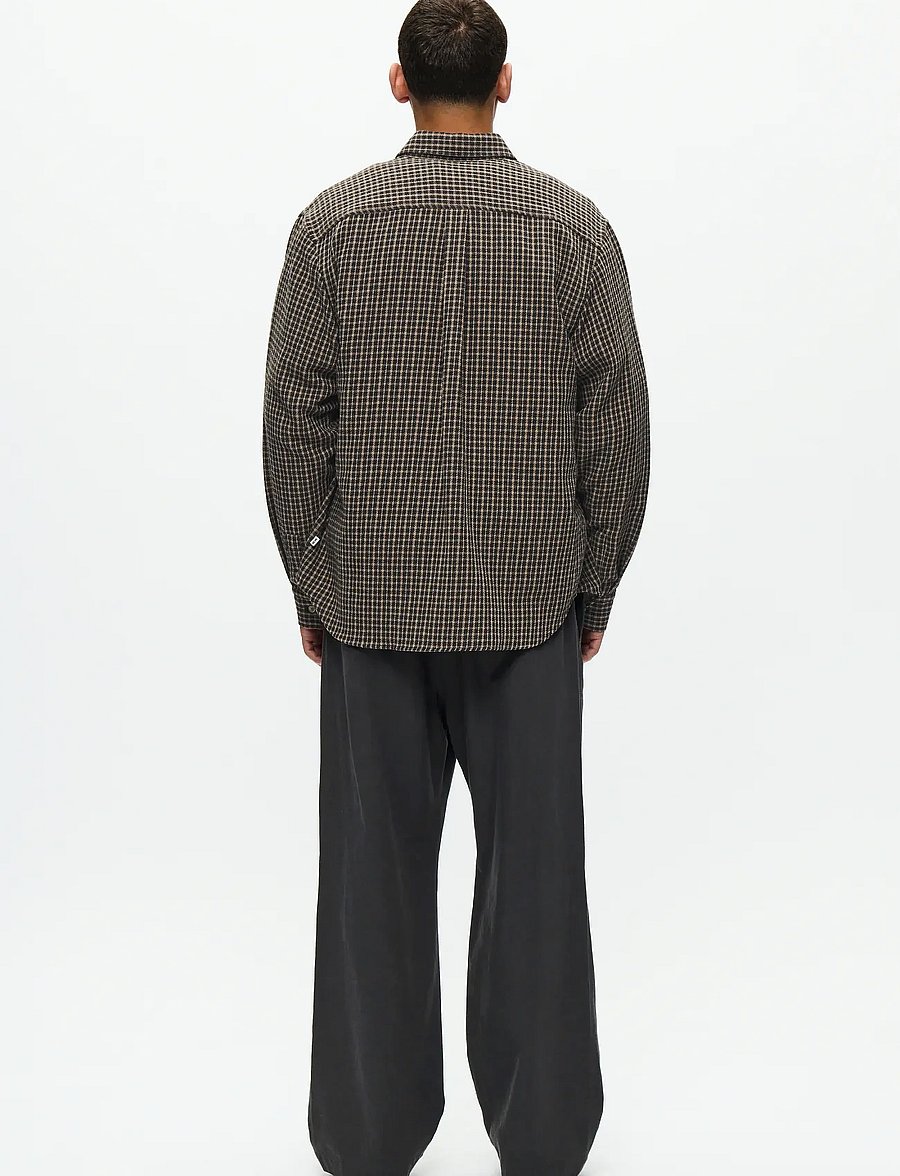 WOOD WOOD - WWNico shirt 25280 - greige check - 3